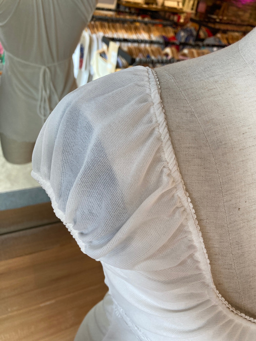 Mesh Empire Waist Blouse Top