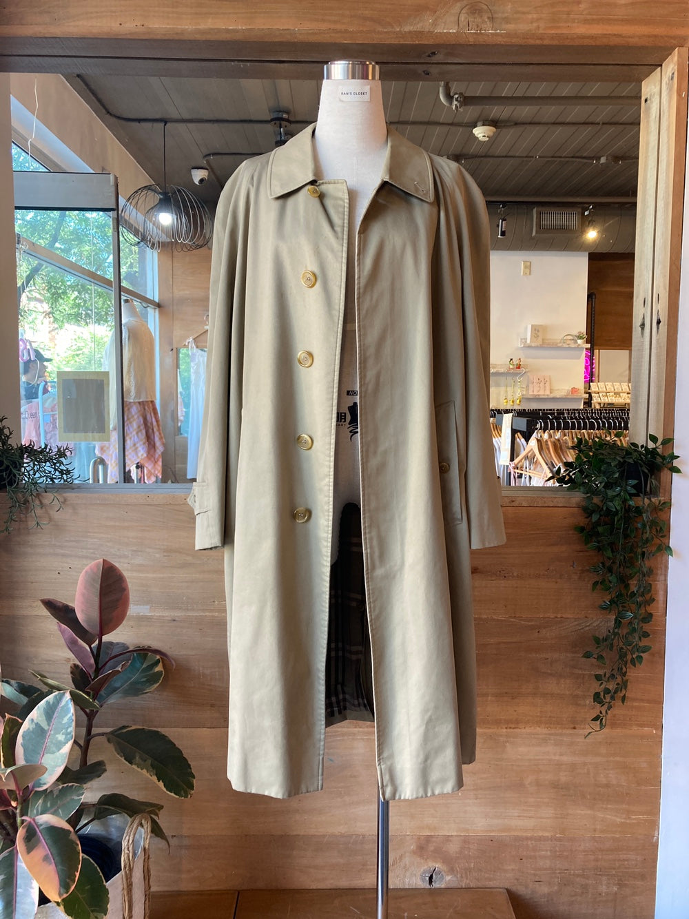 Vintage Burberry Classic Khaki Trench Coat