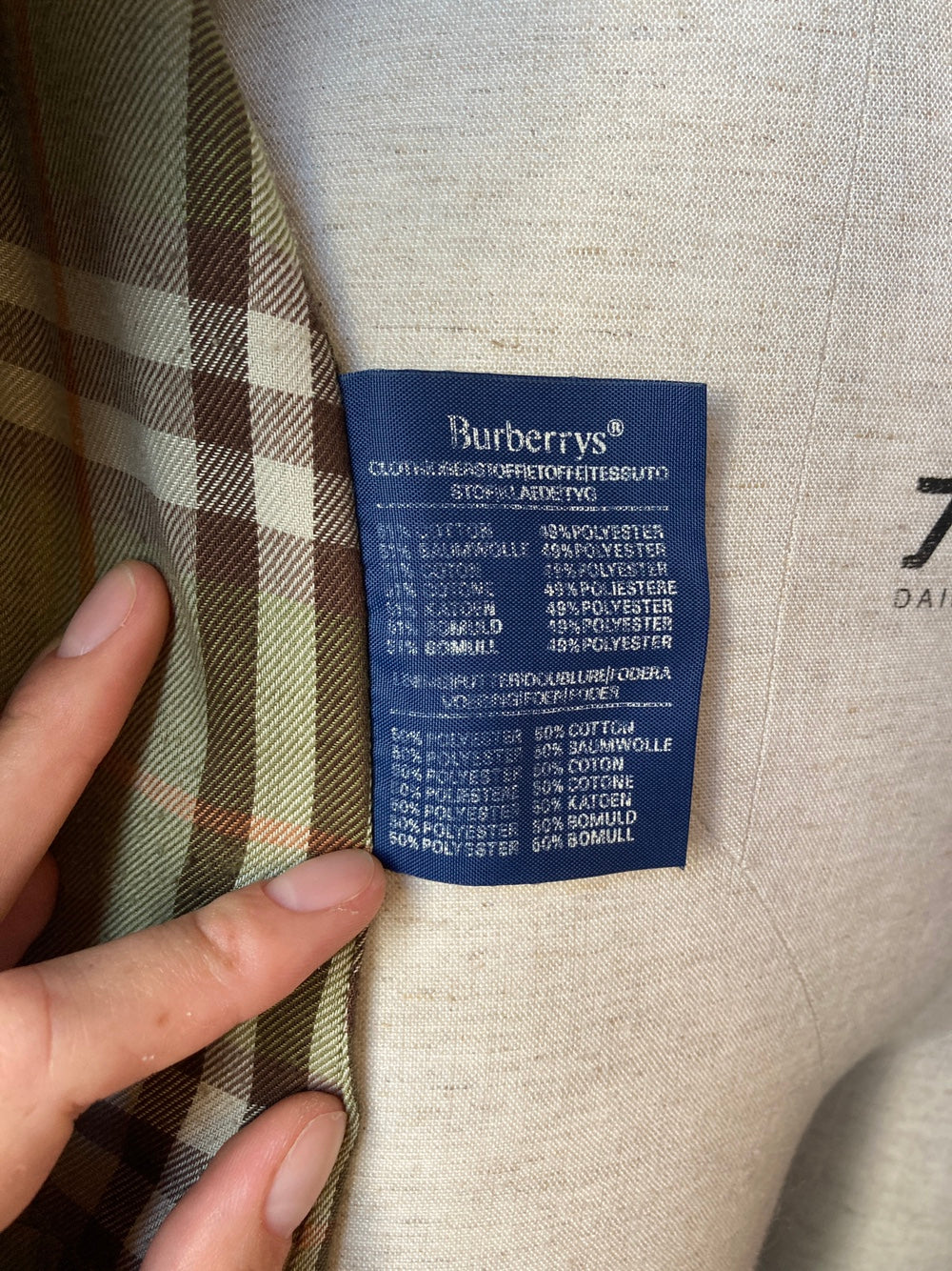 Vintage Burberry Classic Khaki Trench Coat