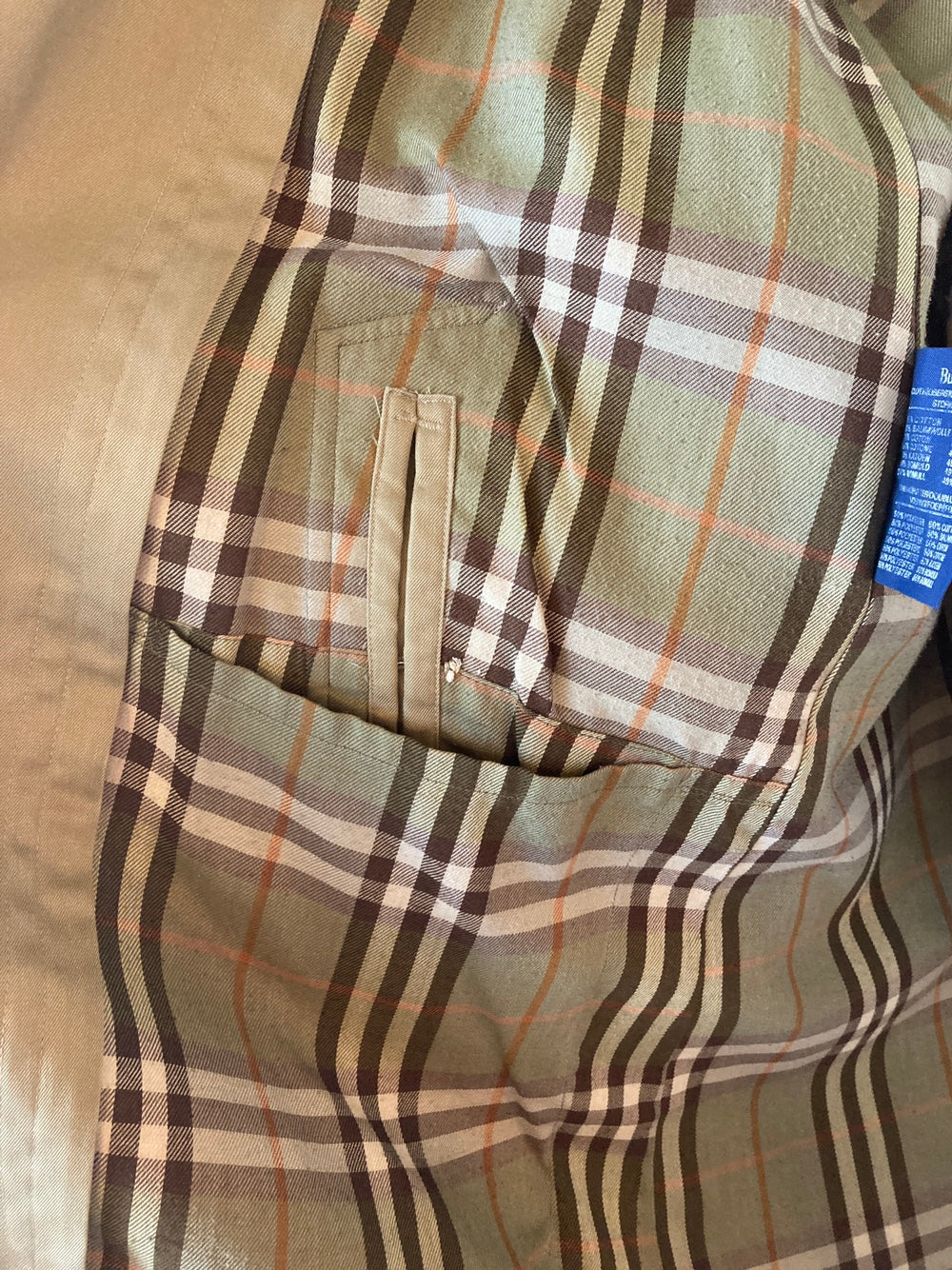 Vintage Burberry Classic Khaki Trench Coat