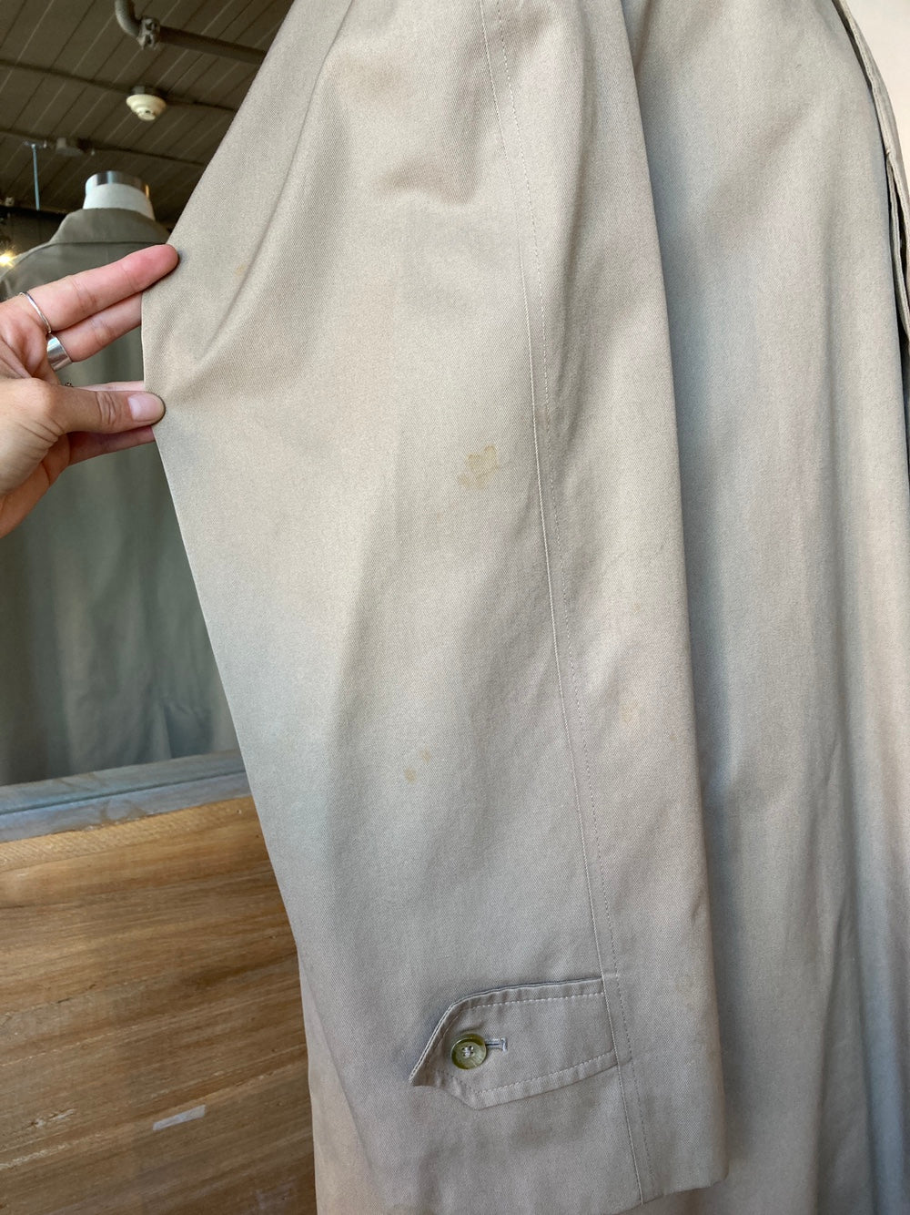 Vintage Burberry Classic Khaki Trench Coat