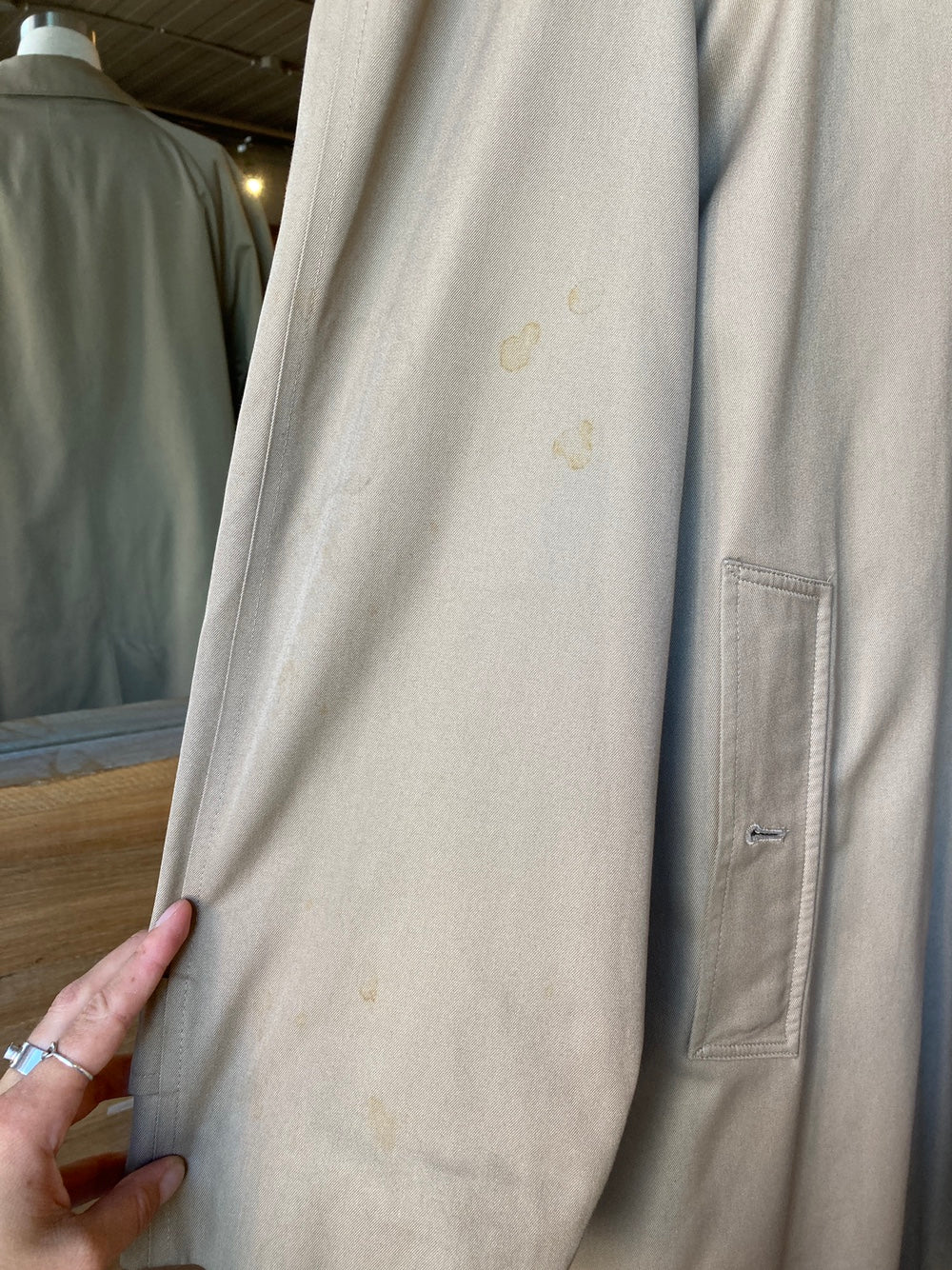 Vintage Burberry Classic Khaki Trench Coat