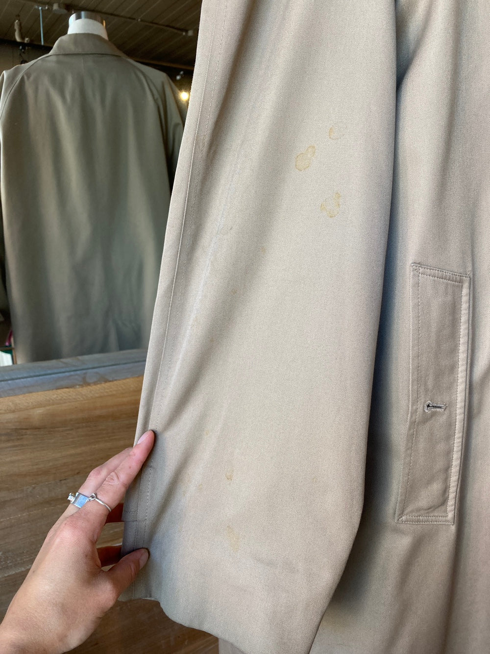 Vintage Burberry Classic Khaki Trench Coat