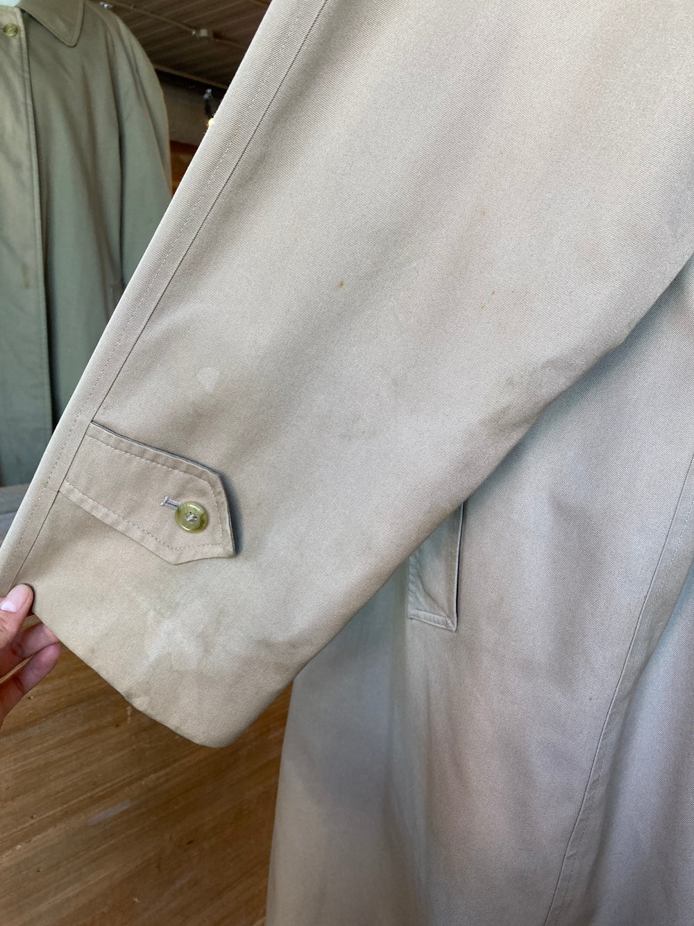 Vintage Burberry Classic Khaki Trench Coat