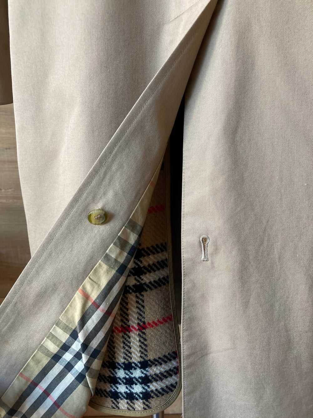 Vintage Burberry Classic Khaki Trench Coat
