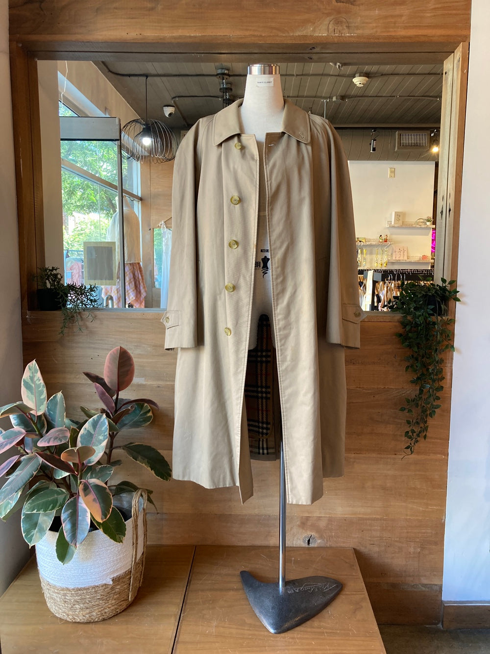 Vintage Burberry Classic Khaki Trench Coat