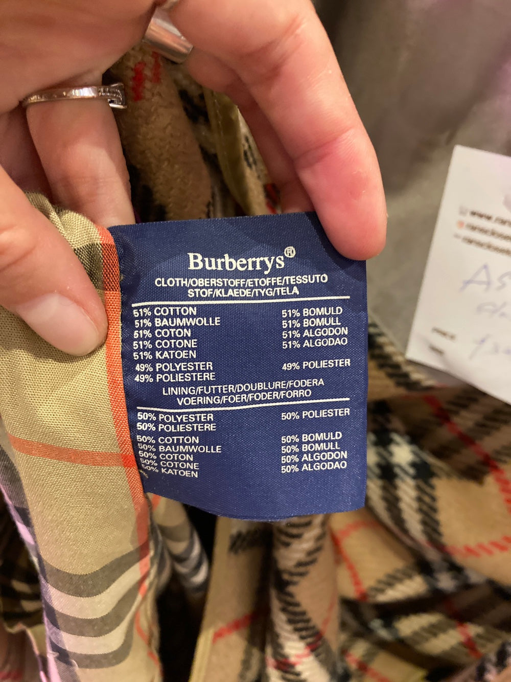 Vintage Burberry Classic Khaki Trench Coat