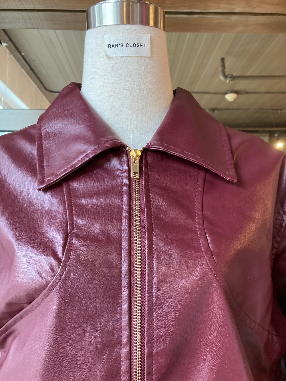 Vegan Leather Bomber Jacket