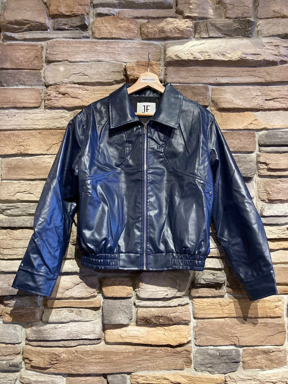 Vegan Leather Bomber Jacket