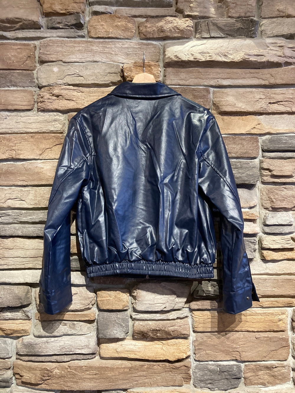 Vegan Leather Bomber Jacket