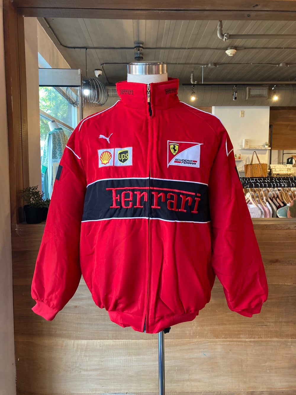 Red Ferrari Lined Racing Jacket