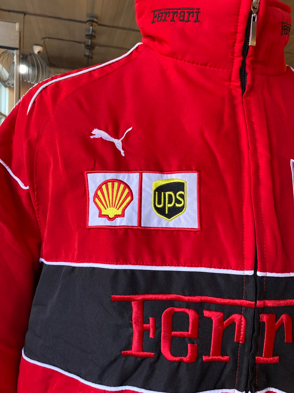 Red Ferrari Lined Racing Jacket