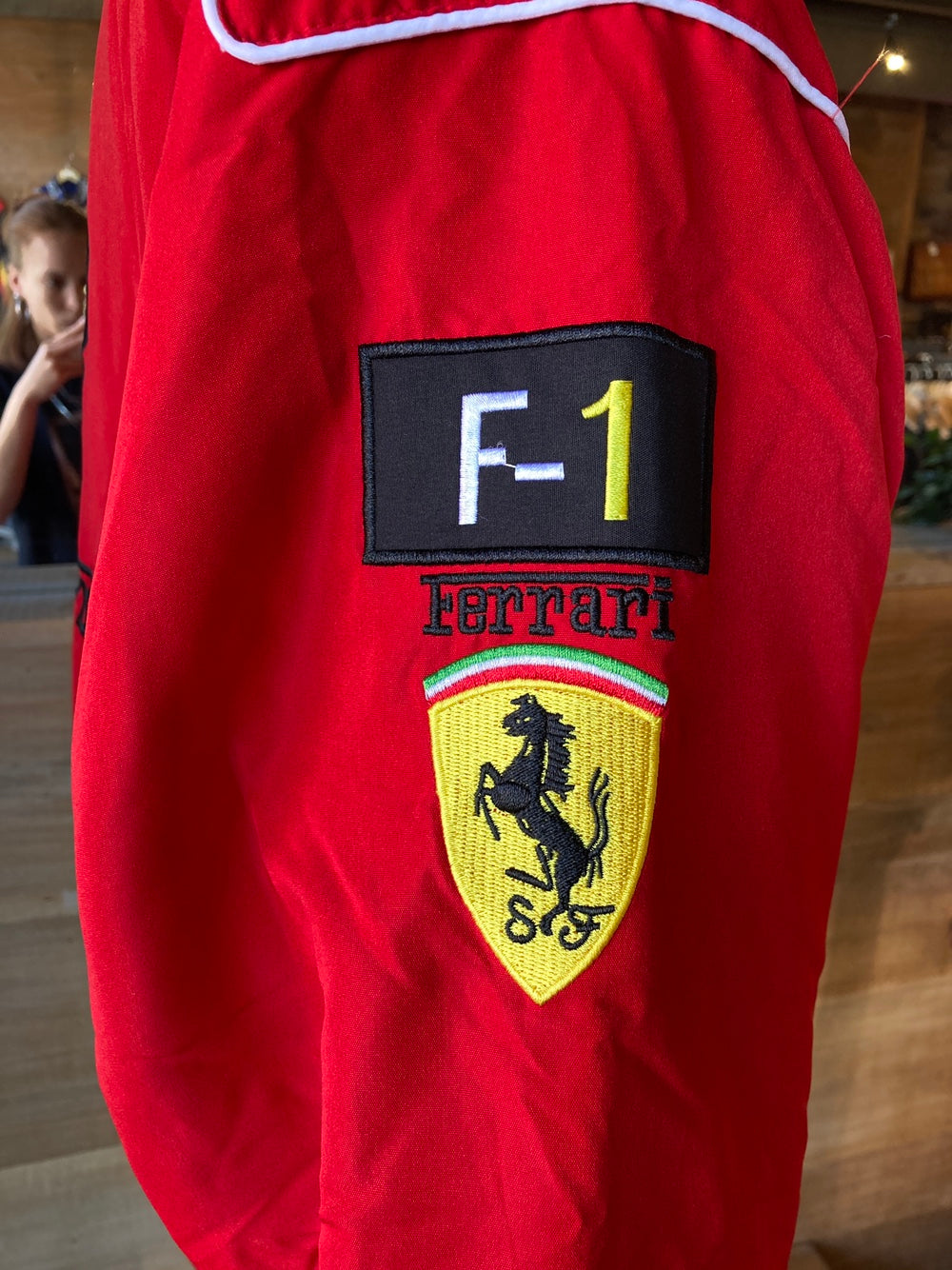 Red Ferrari Lined Racing Jacket