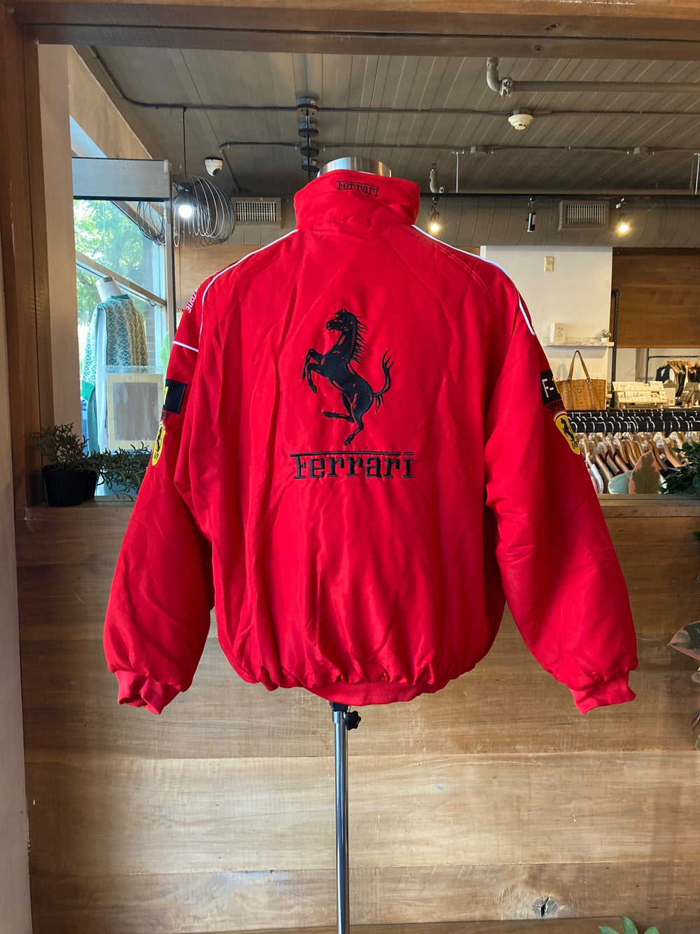 Red Ferrari Lined Racing Jacket