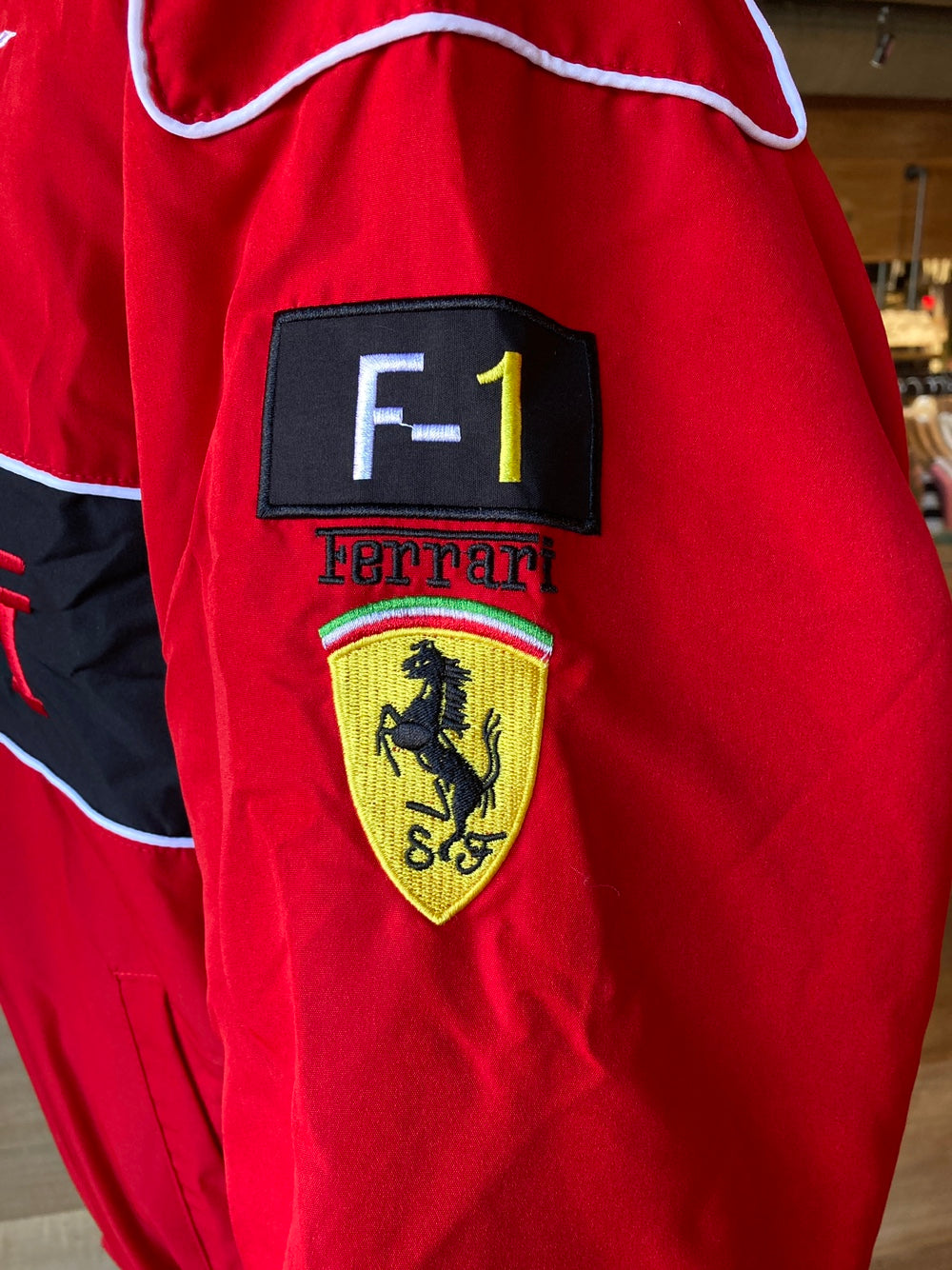 Red Ferrari Lined Racing Jacket