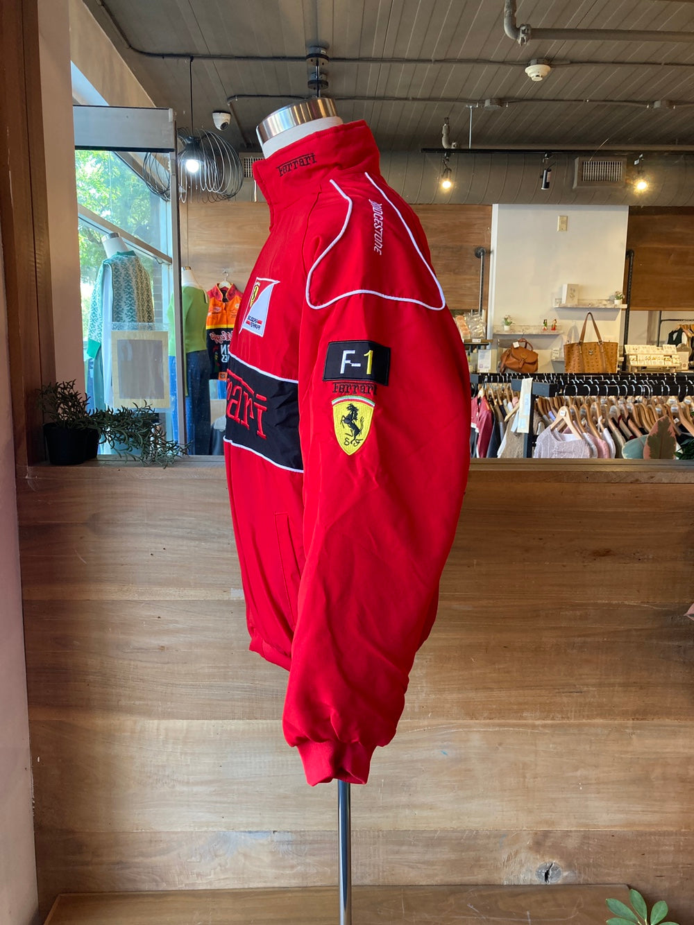Red Ferrari Lined Racing Jacket