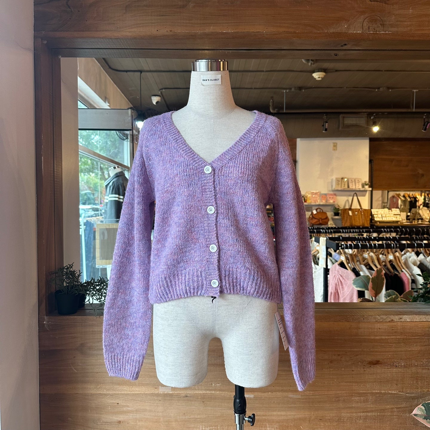 Speckled Button Up Cardigan