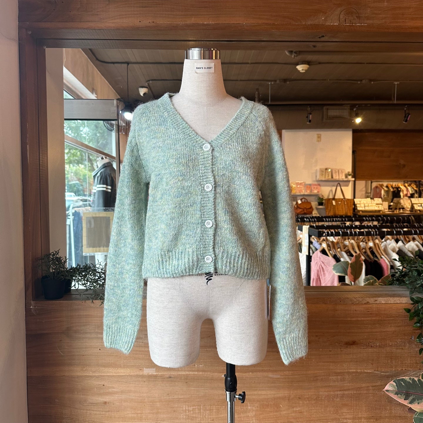 Speckled Button Up Cardigan