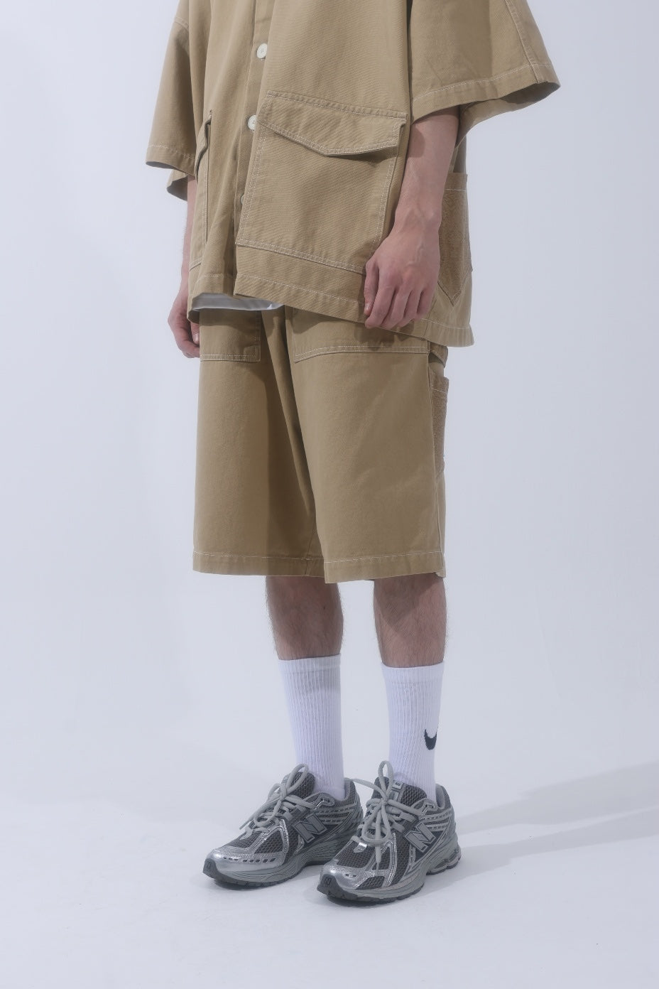 Oversized Jacquard Pocket Shirt