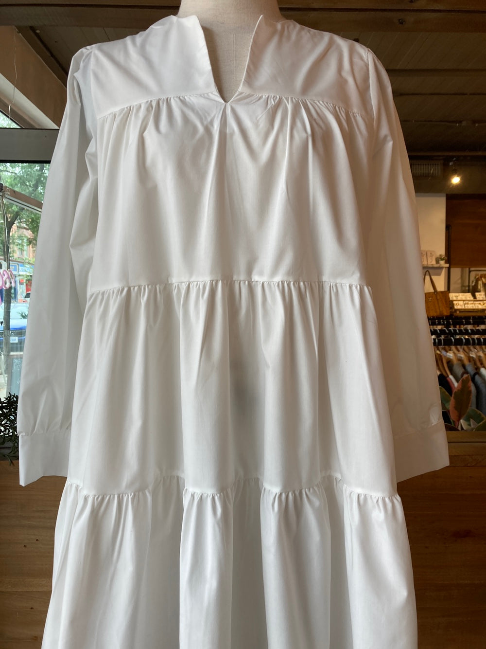 Tiered Long Sleeve Dress