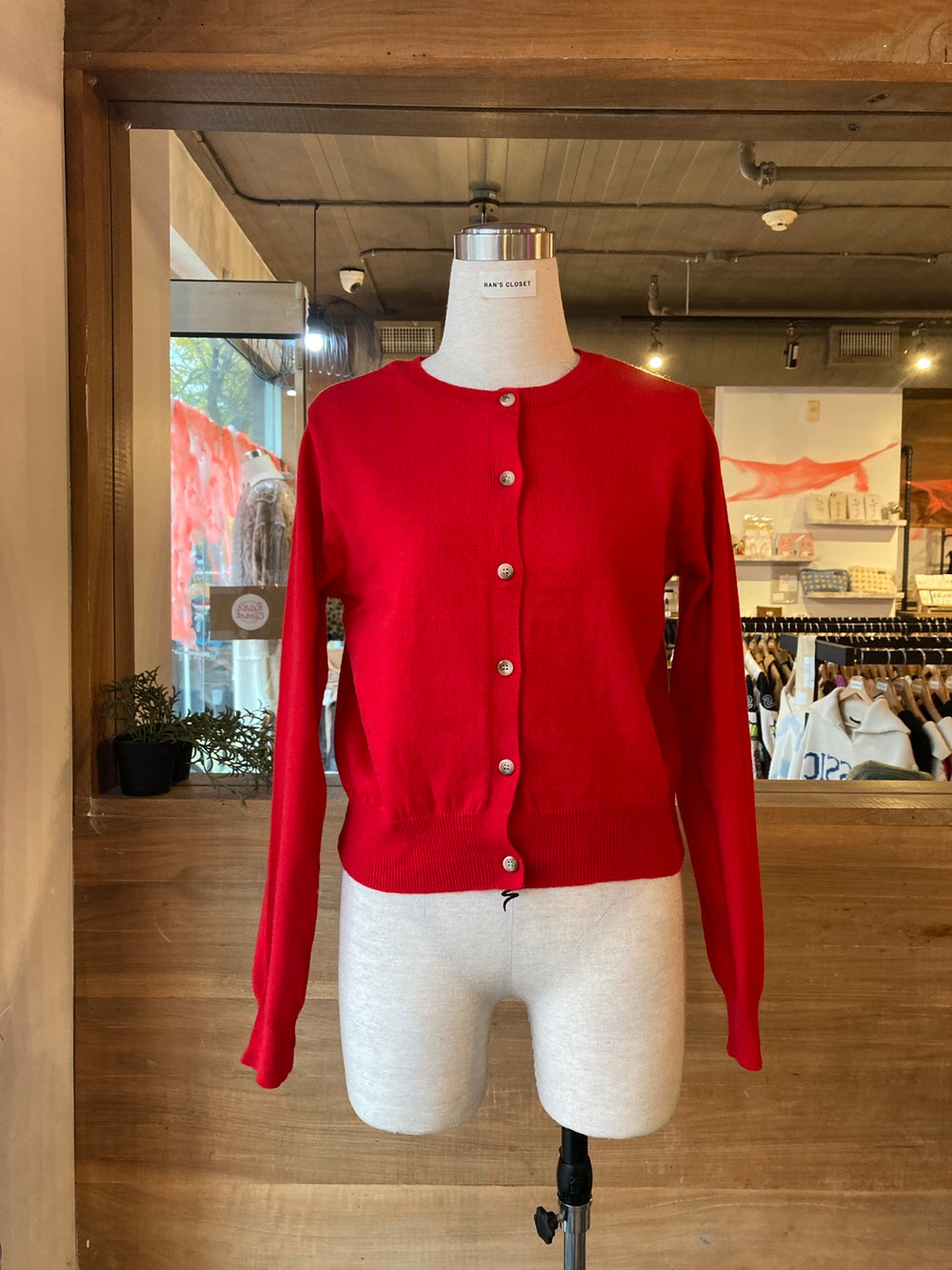 Light Round Neck Cardigan