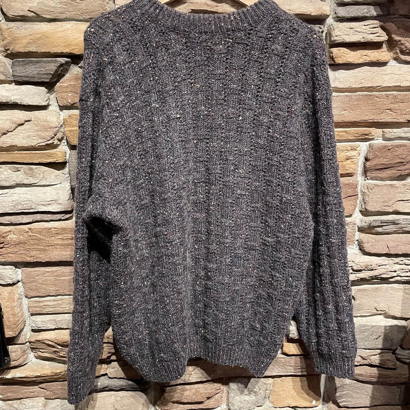 Vintage London Fog Grey Knit Sweater With Buttons