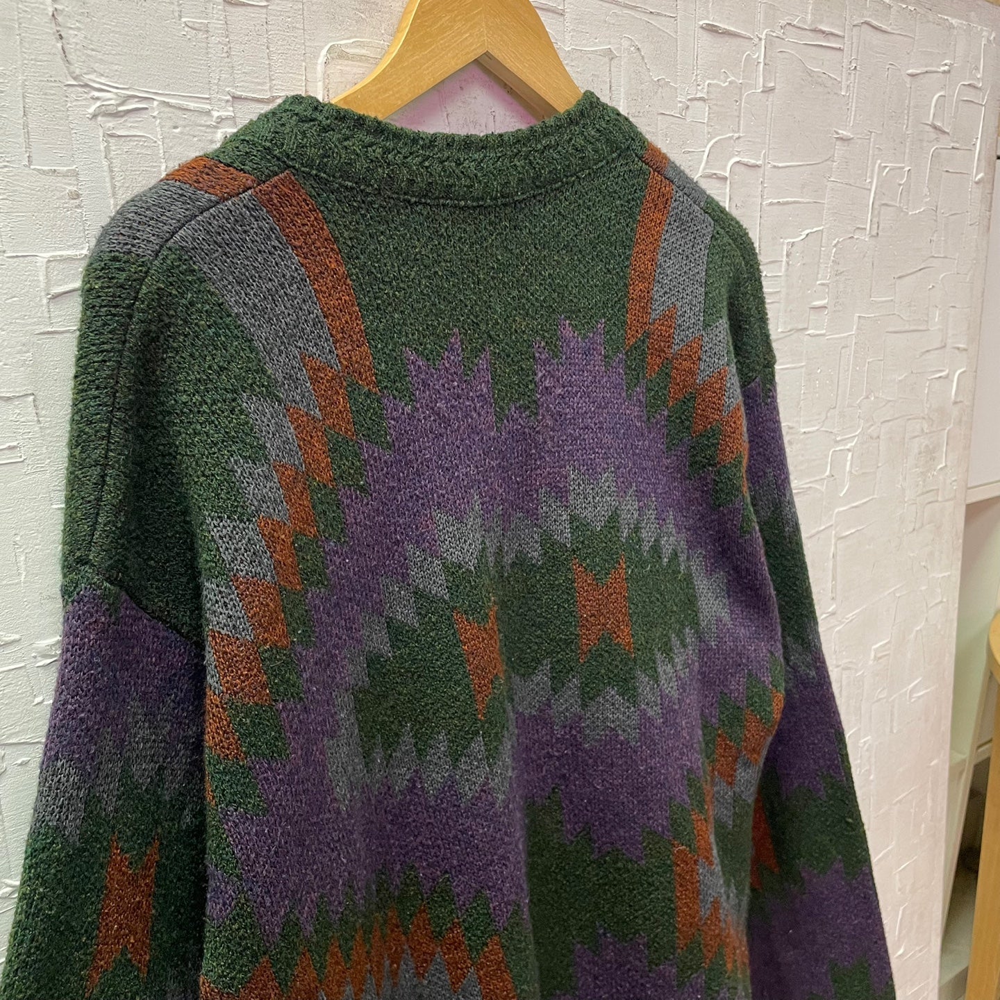 Vintage Shelby Select Patterned Forest Green Cardigan
