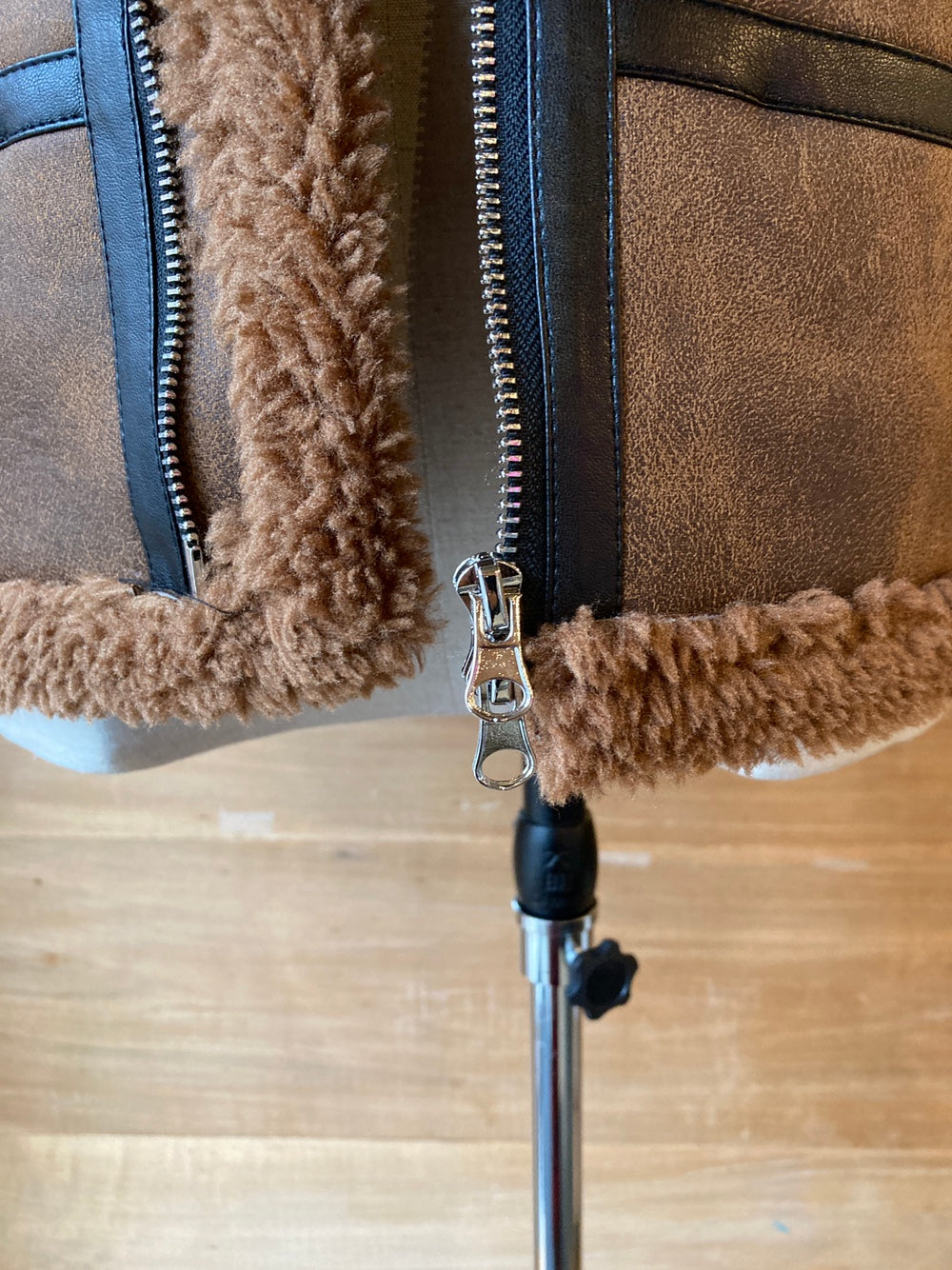 Men's Vegan Suede Sherpa Jacket