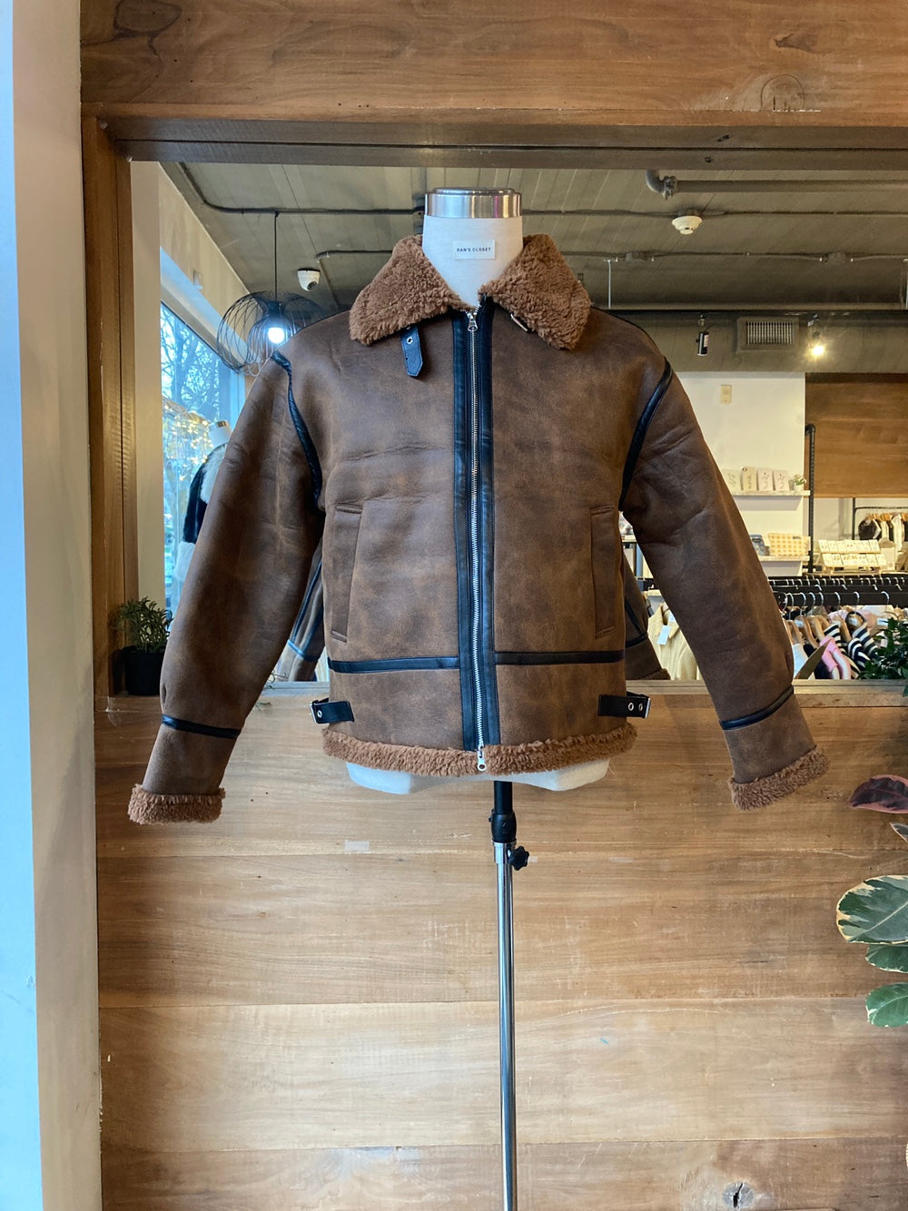 Men's Vegan Suede Sherpa Jacket