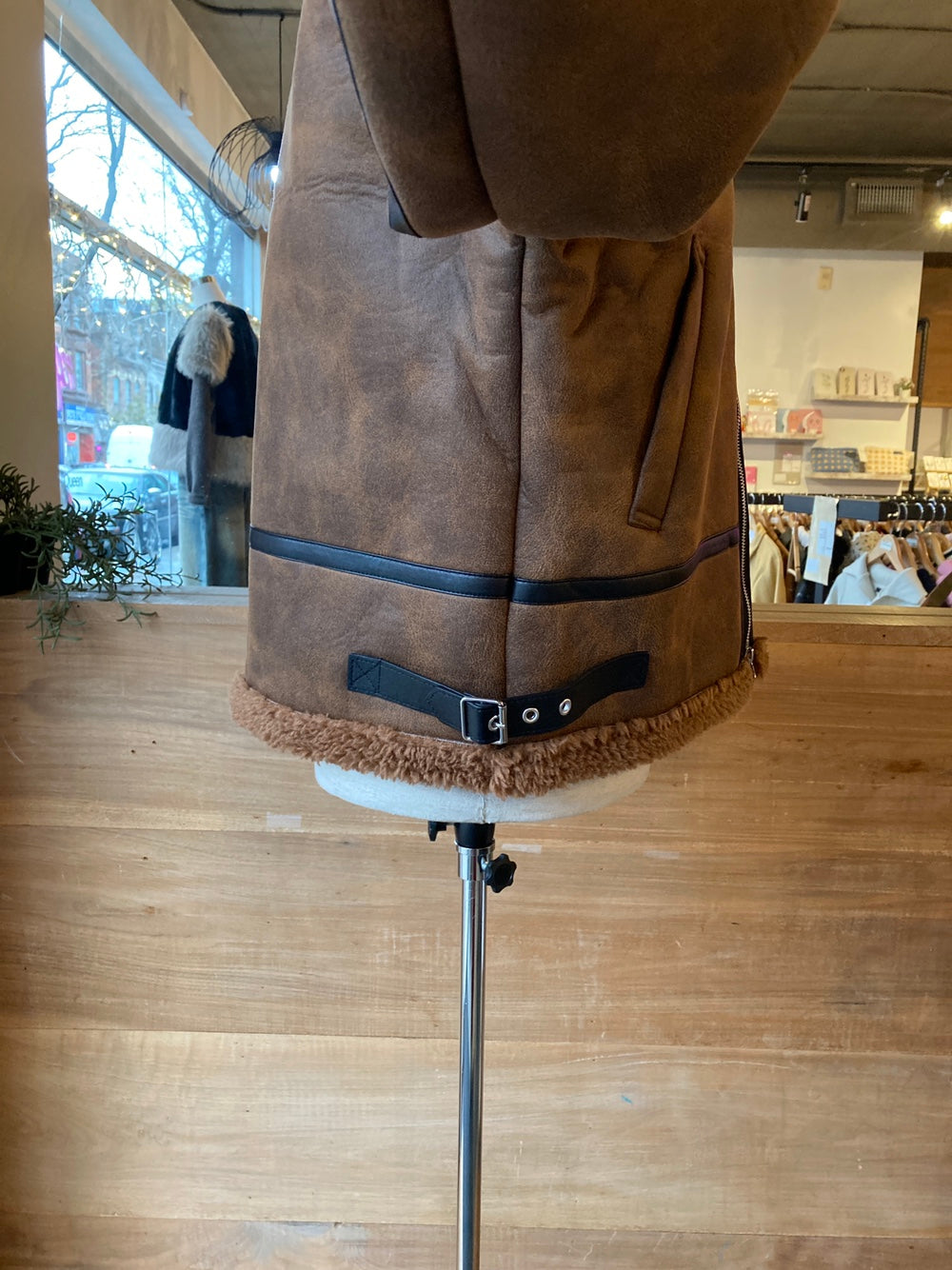 Men's Vegan Suede Sherpa Jacket