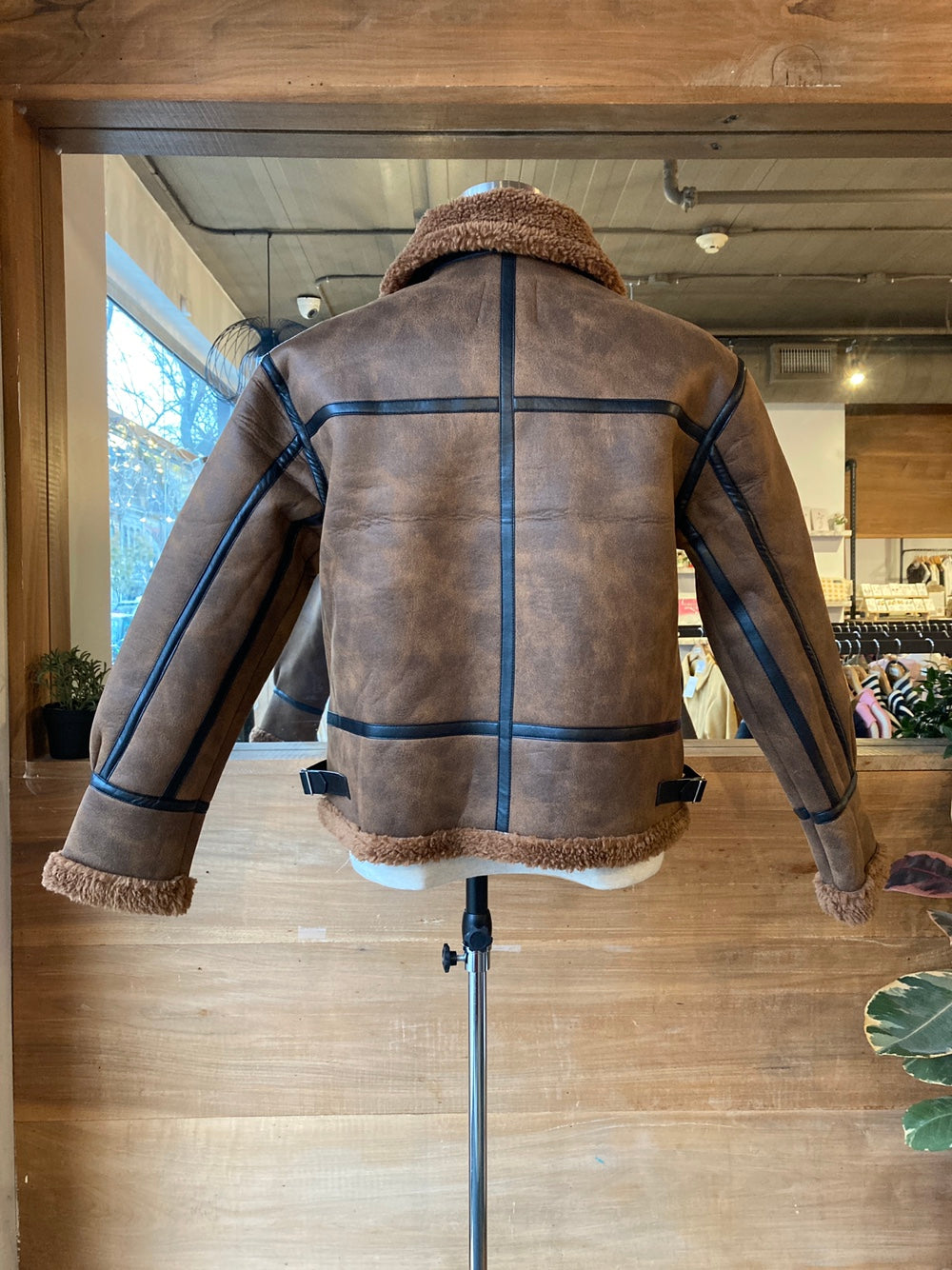 Men's Vegan Suede Sherpa Jacket