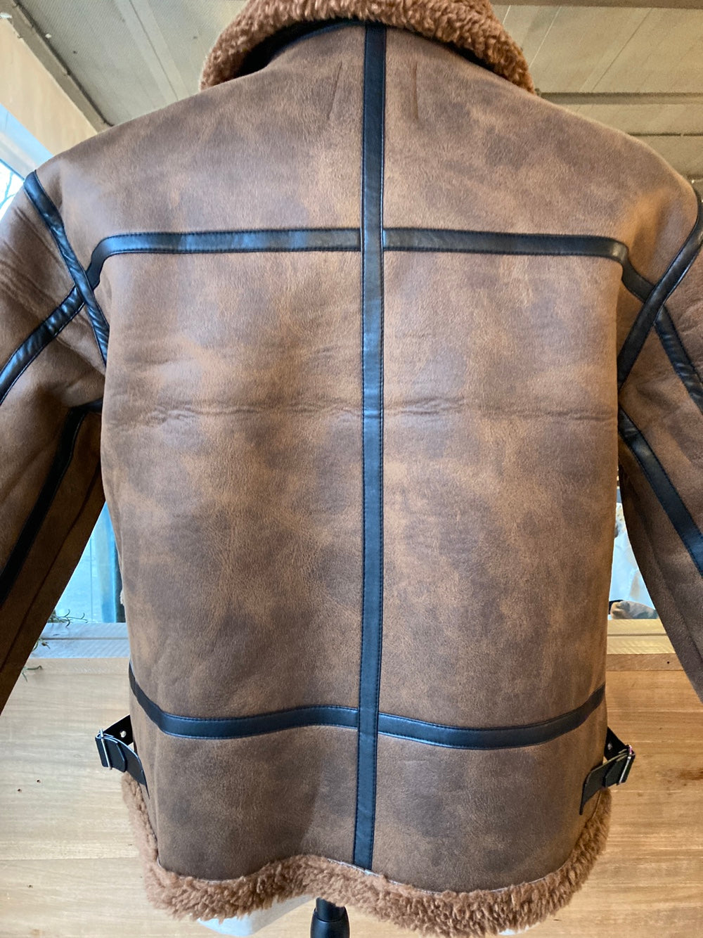 Men's Vegan Suede Sherpa Jacket