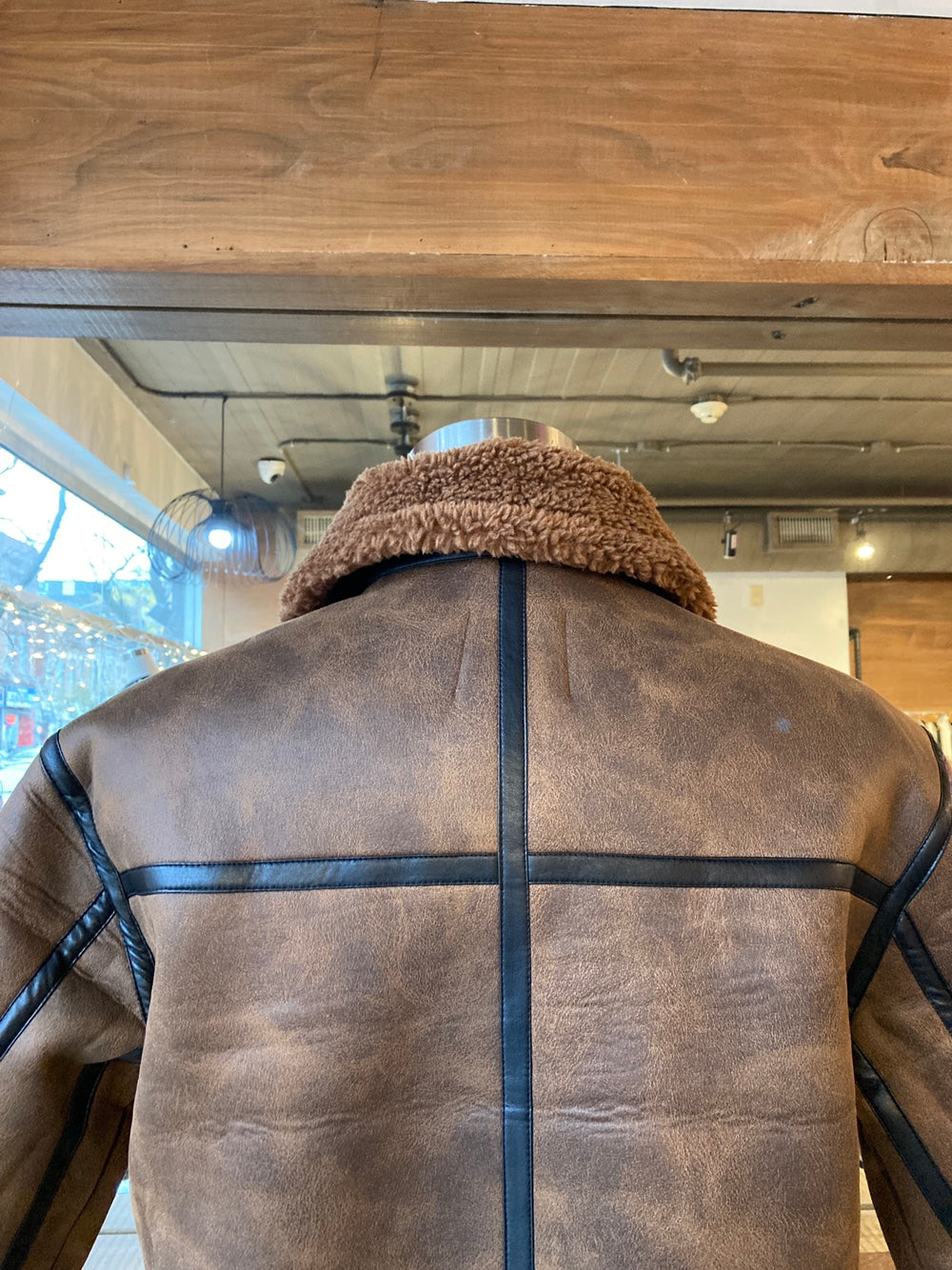 Men's Vegan Suede Sherpa Jacket