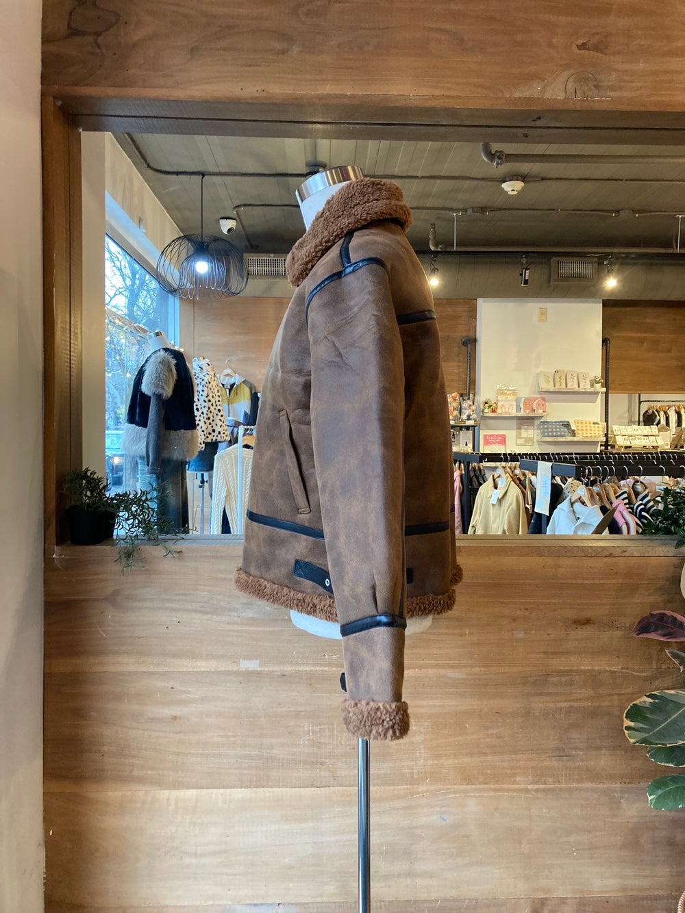 Men's Vegan Suede Sherpa Jacket