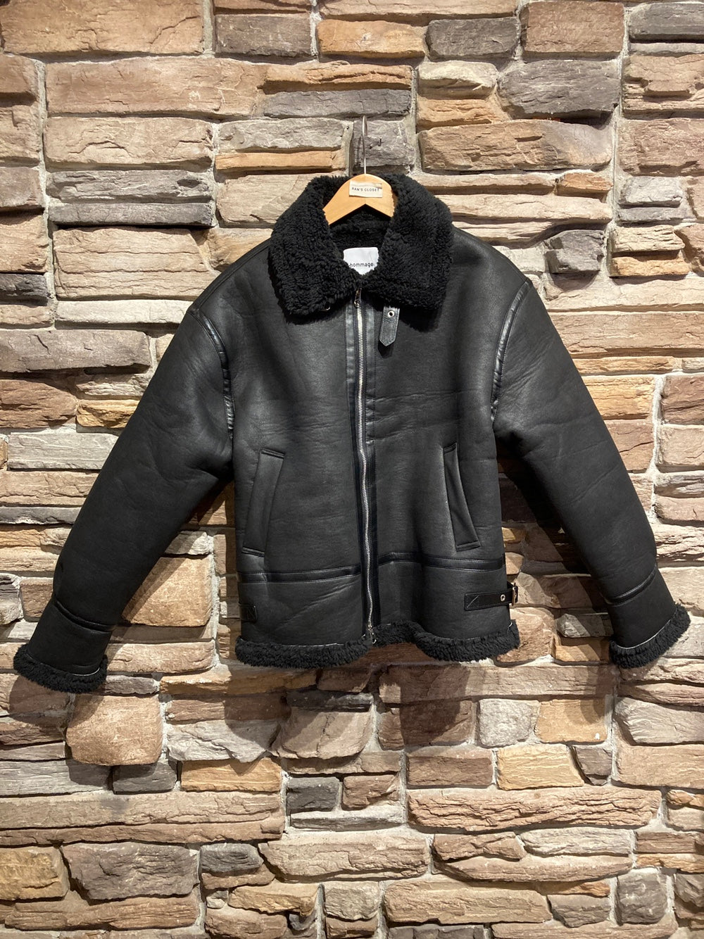 Men's Vegan Suede Sherpa Jacket