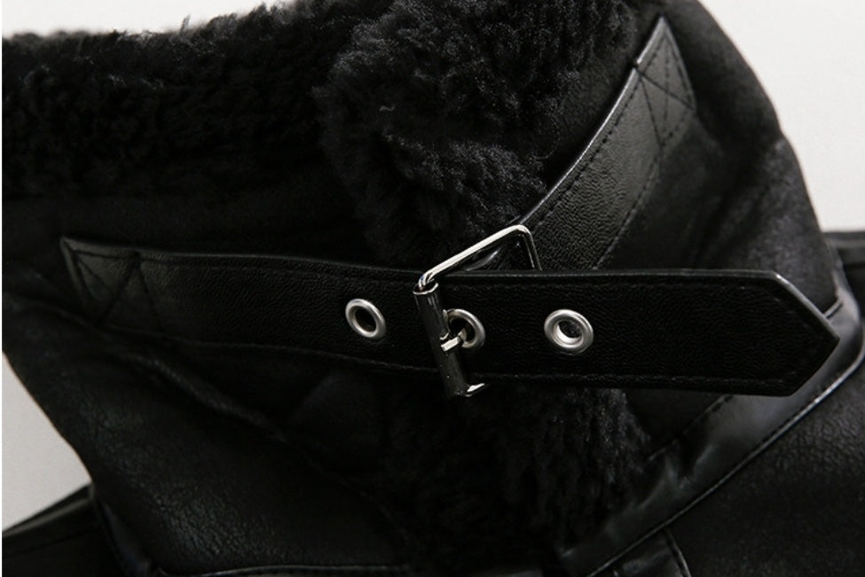 Men's Vegan Suede Sherpa Jacket