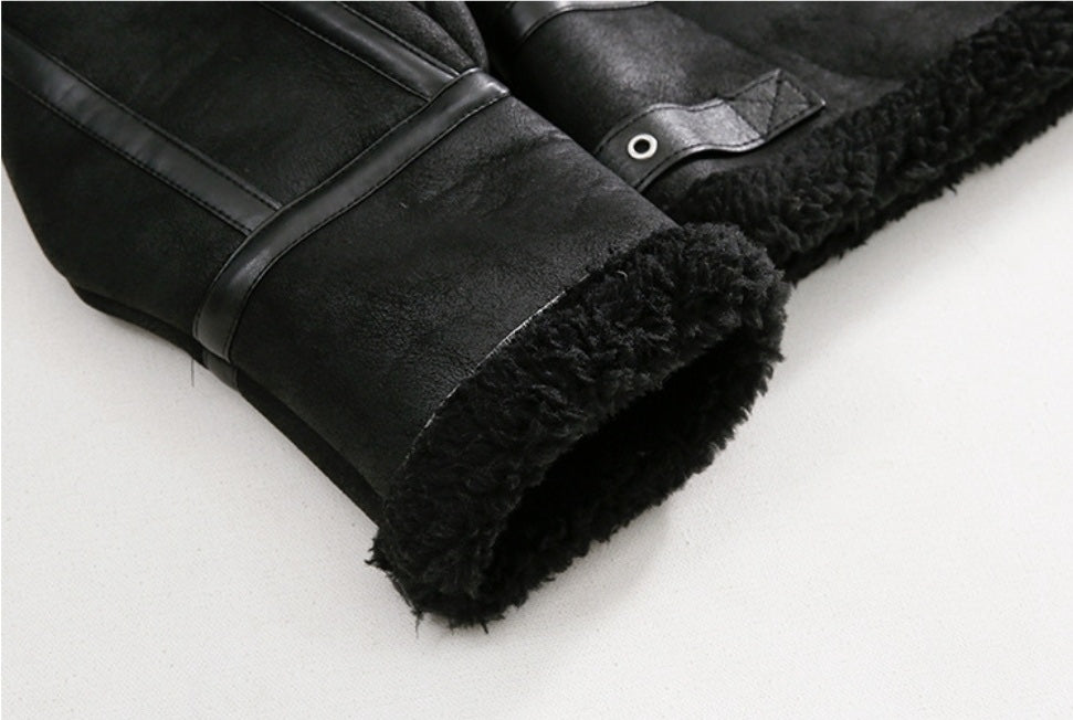 Men's Vegan Suede Sherpa Jacket