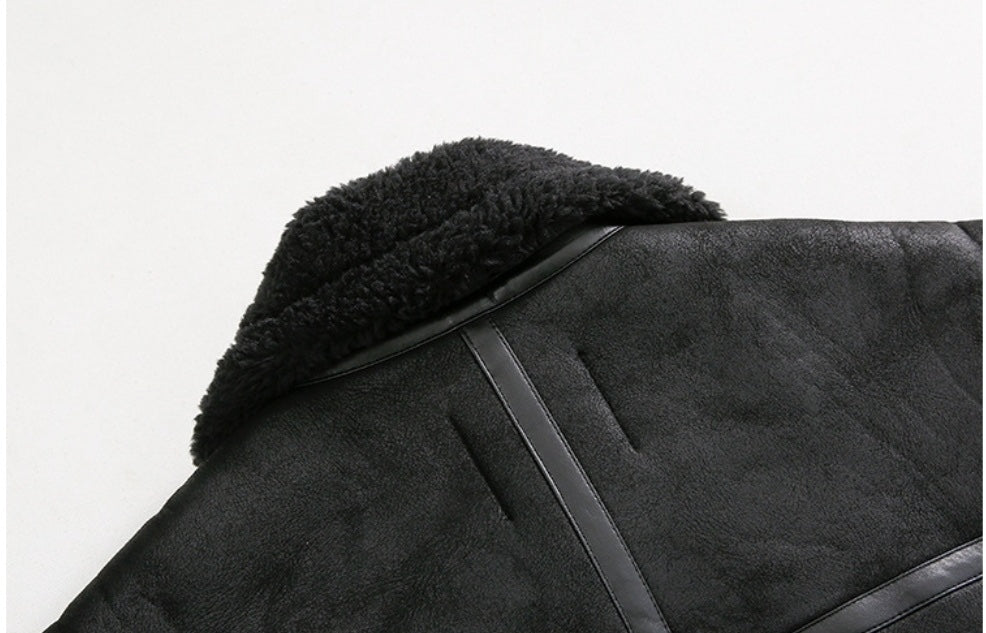 Men's Vegan Suede Sherpa Jacket