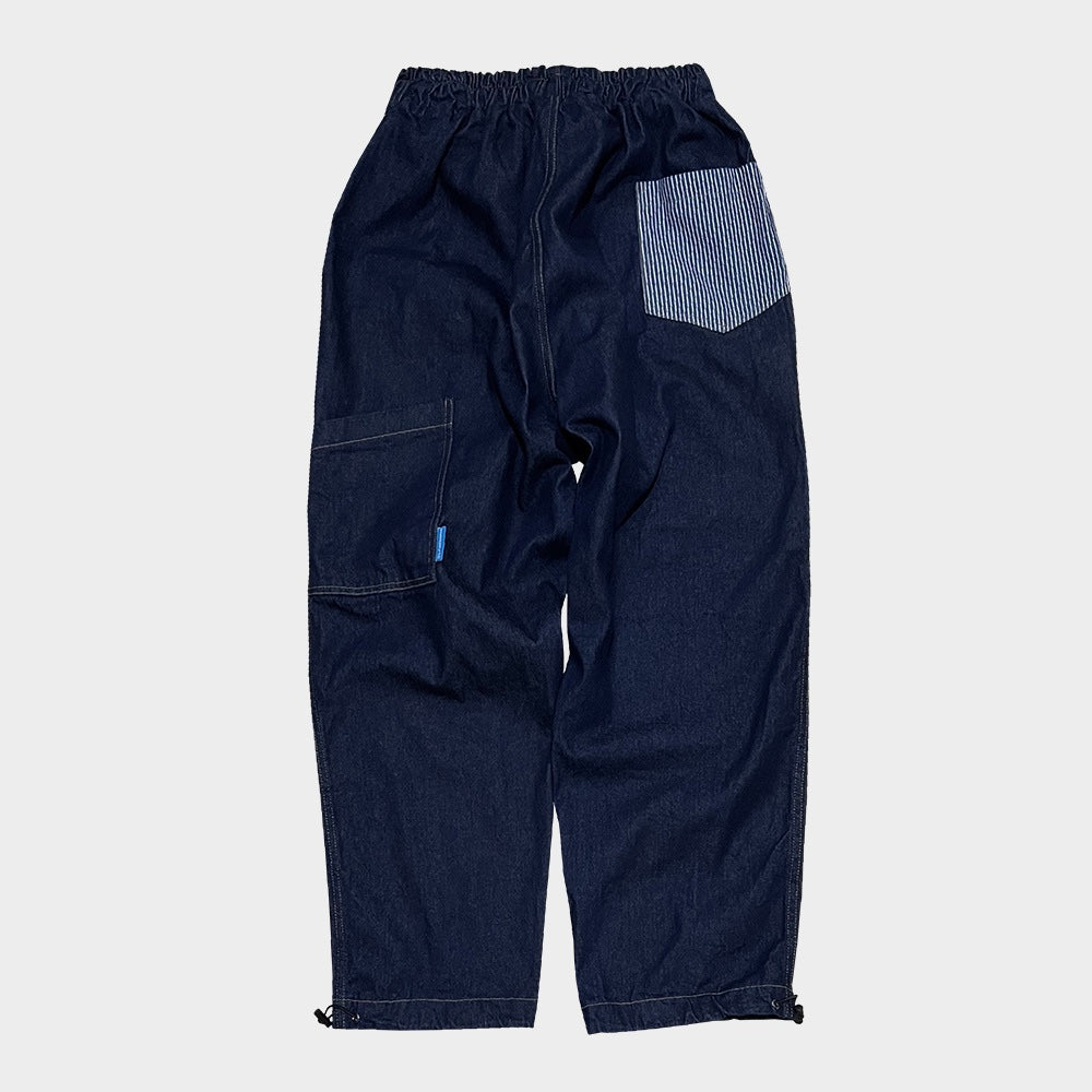 Stripe Detail Elastic Waistband Jeans