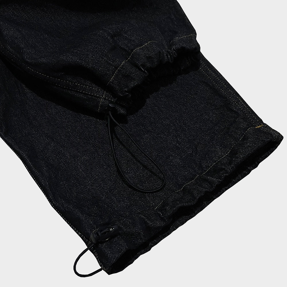 Stripe Detail Elastic Waistband Jeans