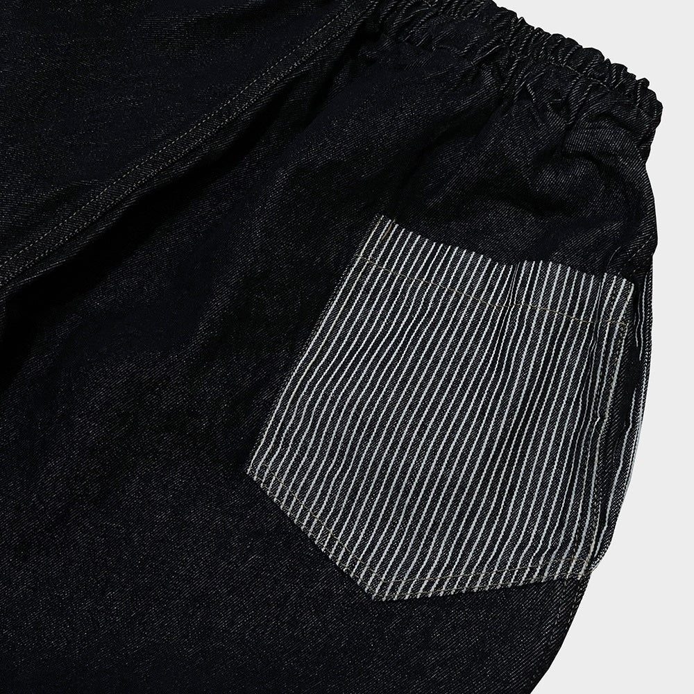 Stripe Detail Elastic Waistband Jeans