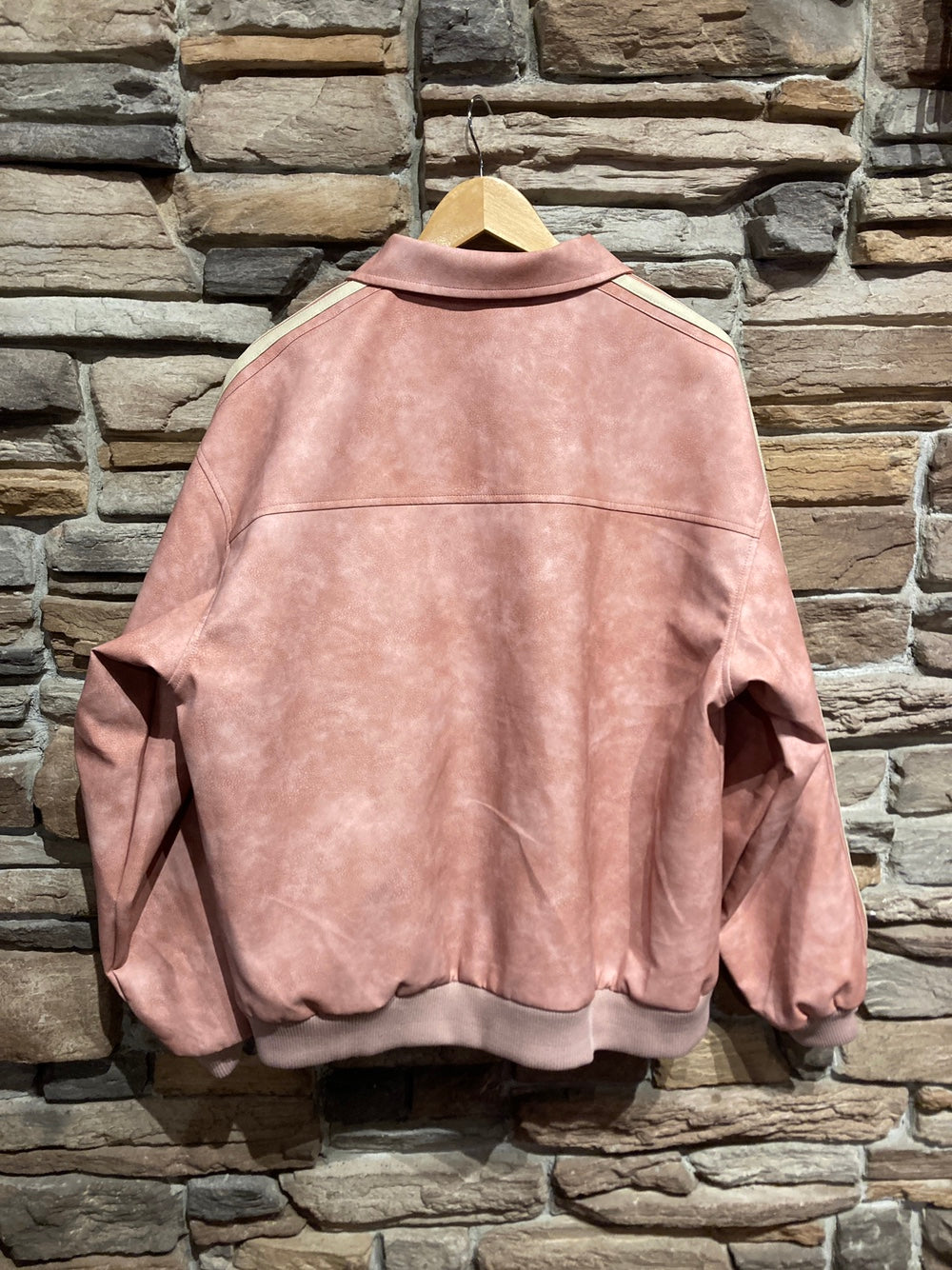 Men's Vegan Leather Bomber Jacket