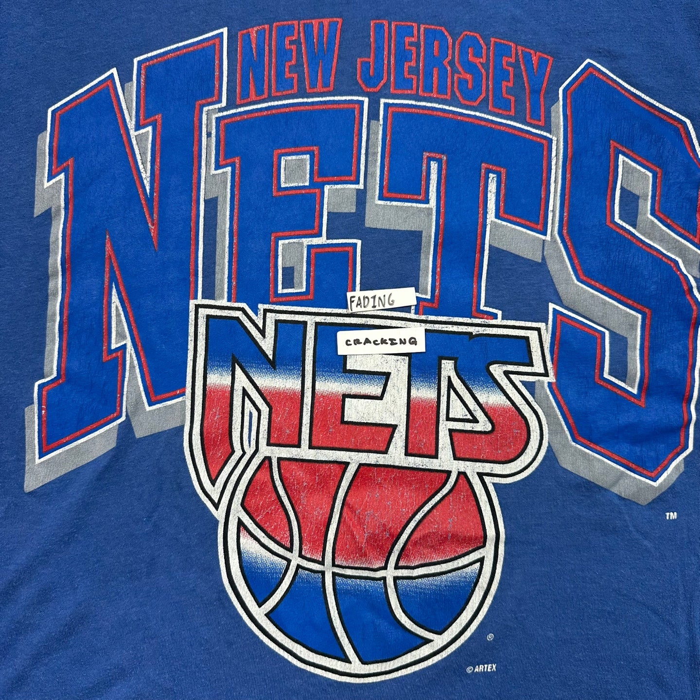 Vintage NBA New Jersey Nets Basketball Graphic T-Shirt