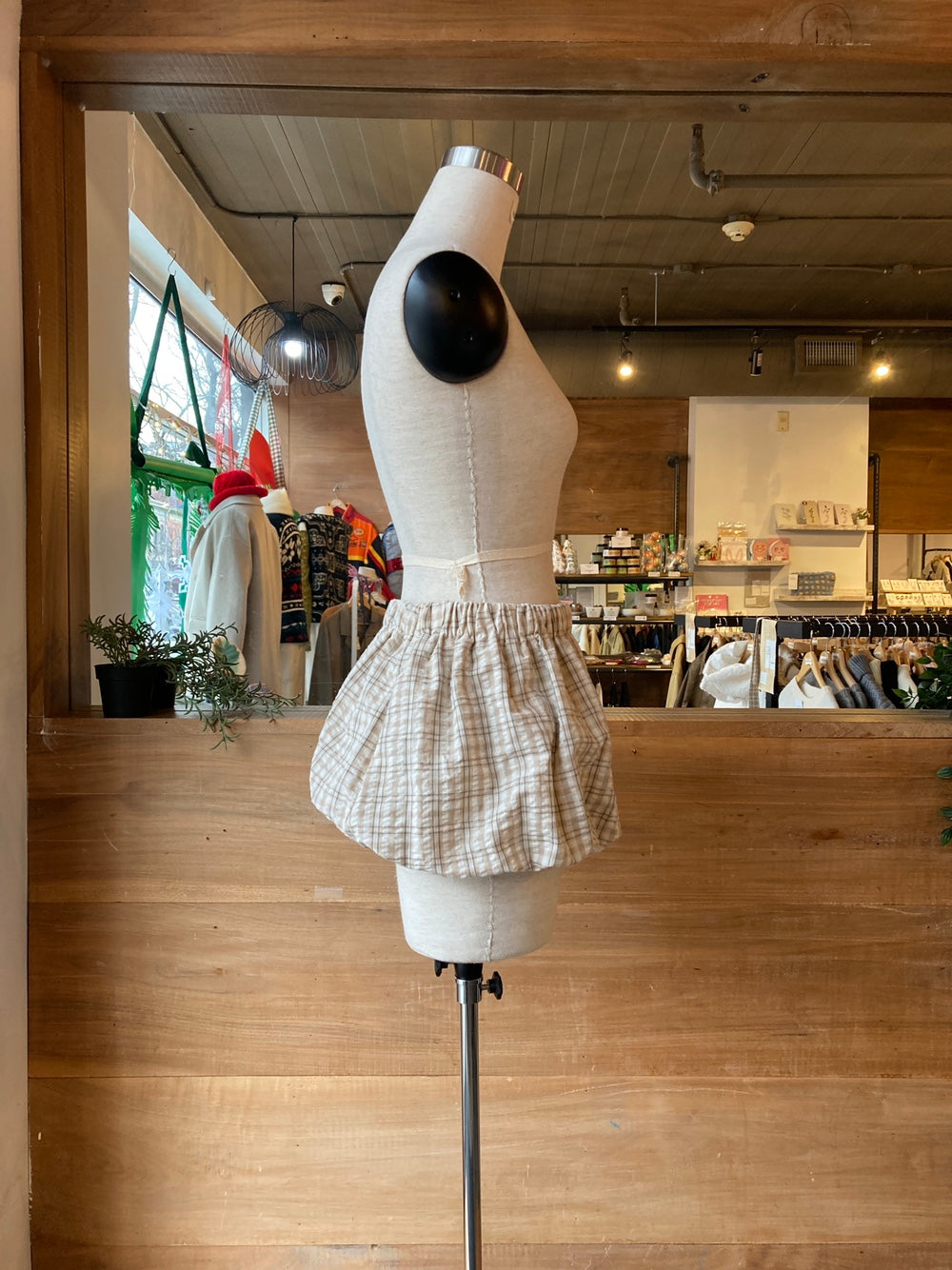 Plaid Bubble Layering Skirt