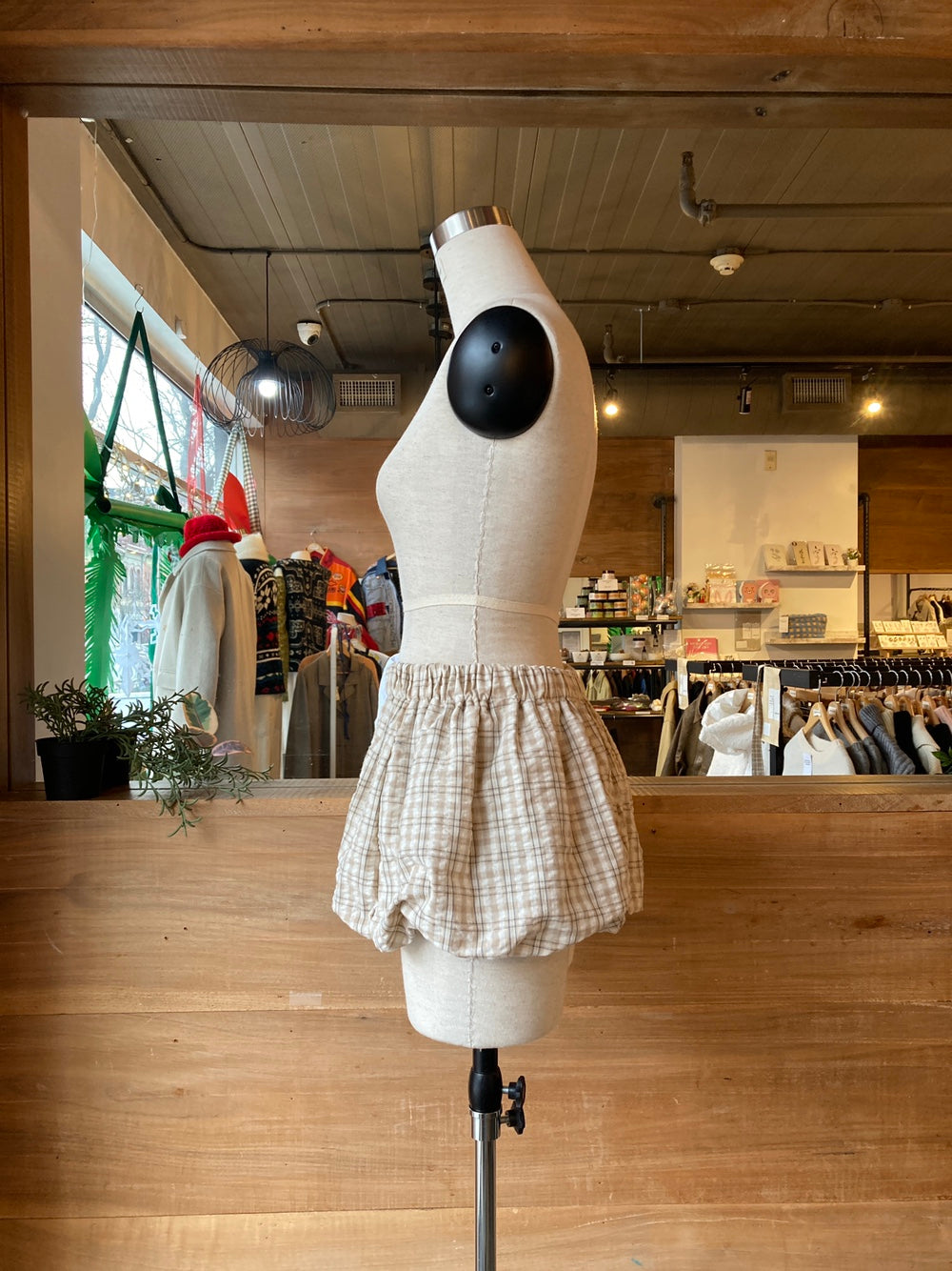 Plaid Bubble Layering Skirt