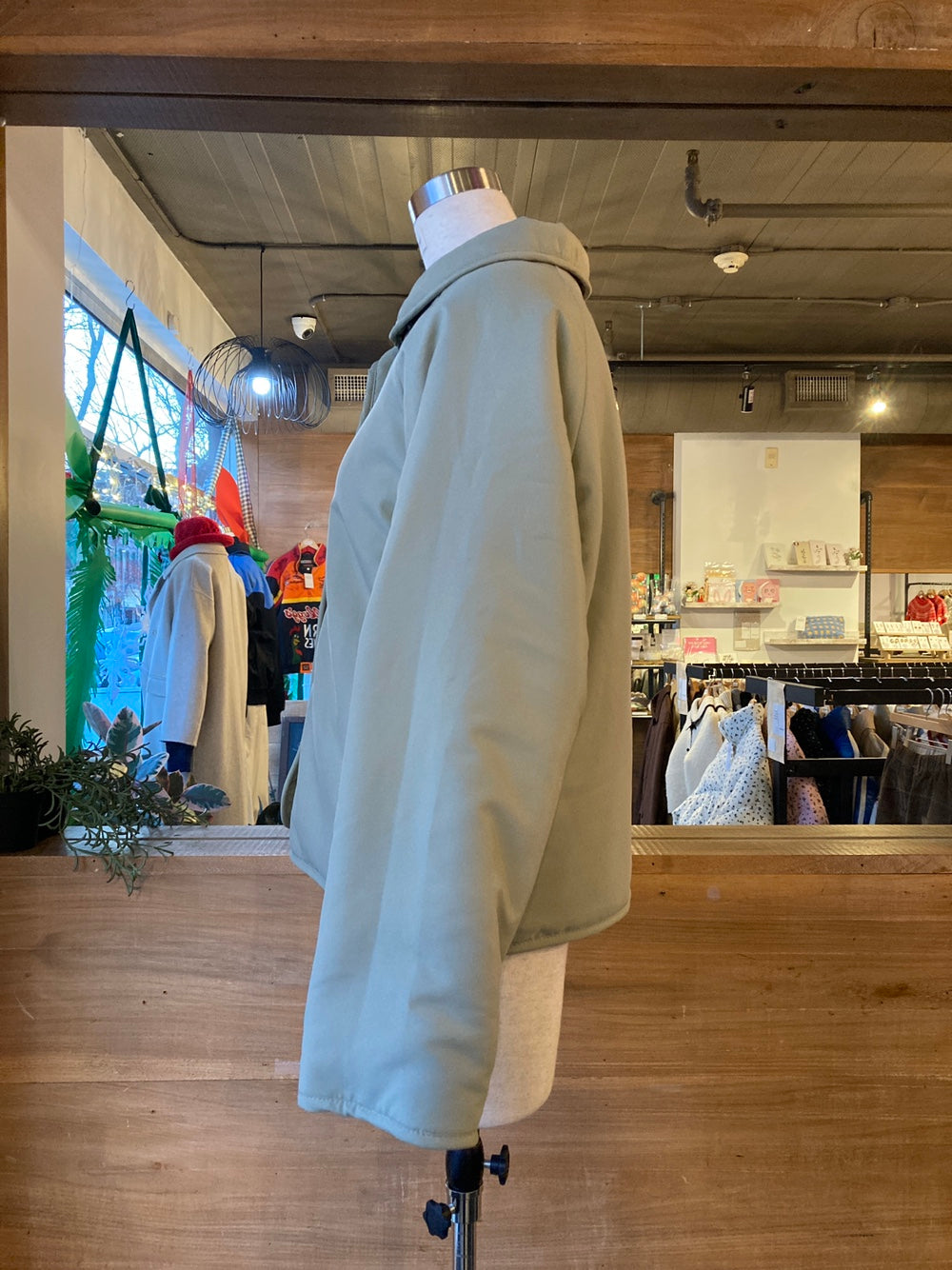 Reversible Floral Pattern Sherpa Jacket