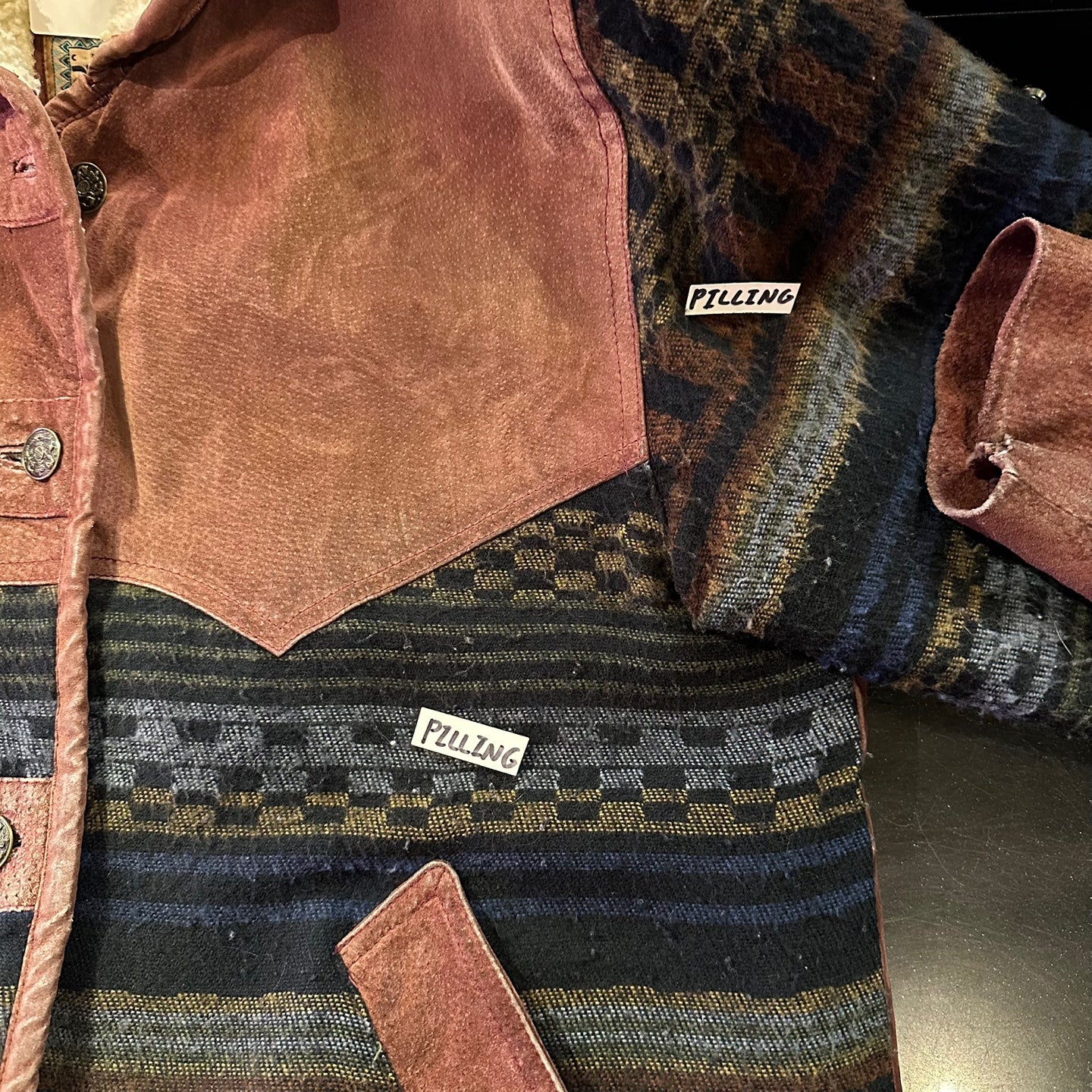 Vintage Cuir Annex Leather Fleece Lined Leather Jacket
