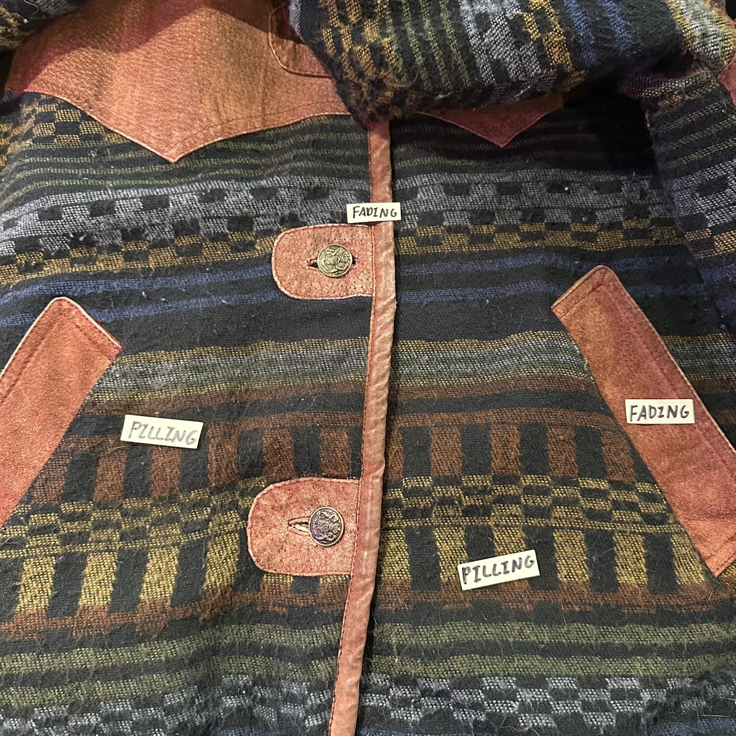Vintage Cuir Annex Leather Fleece Lined Leather Jacket