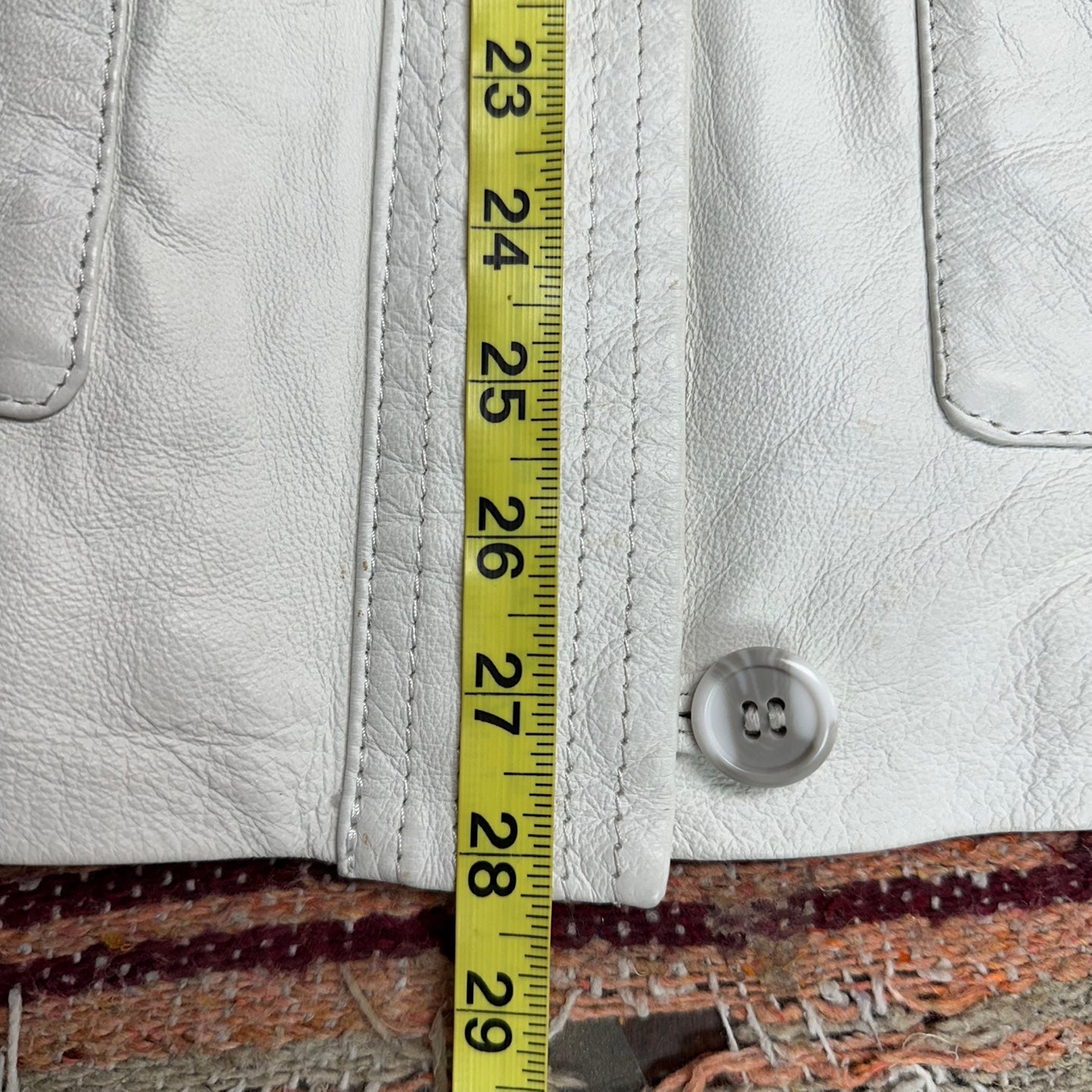 Vintage Danier White Leather Jacket