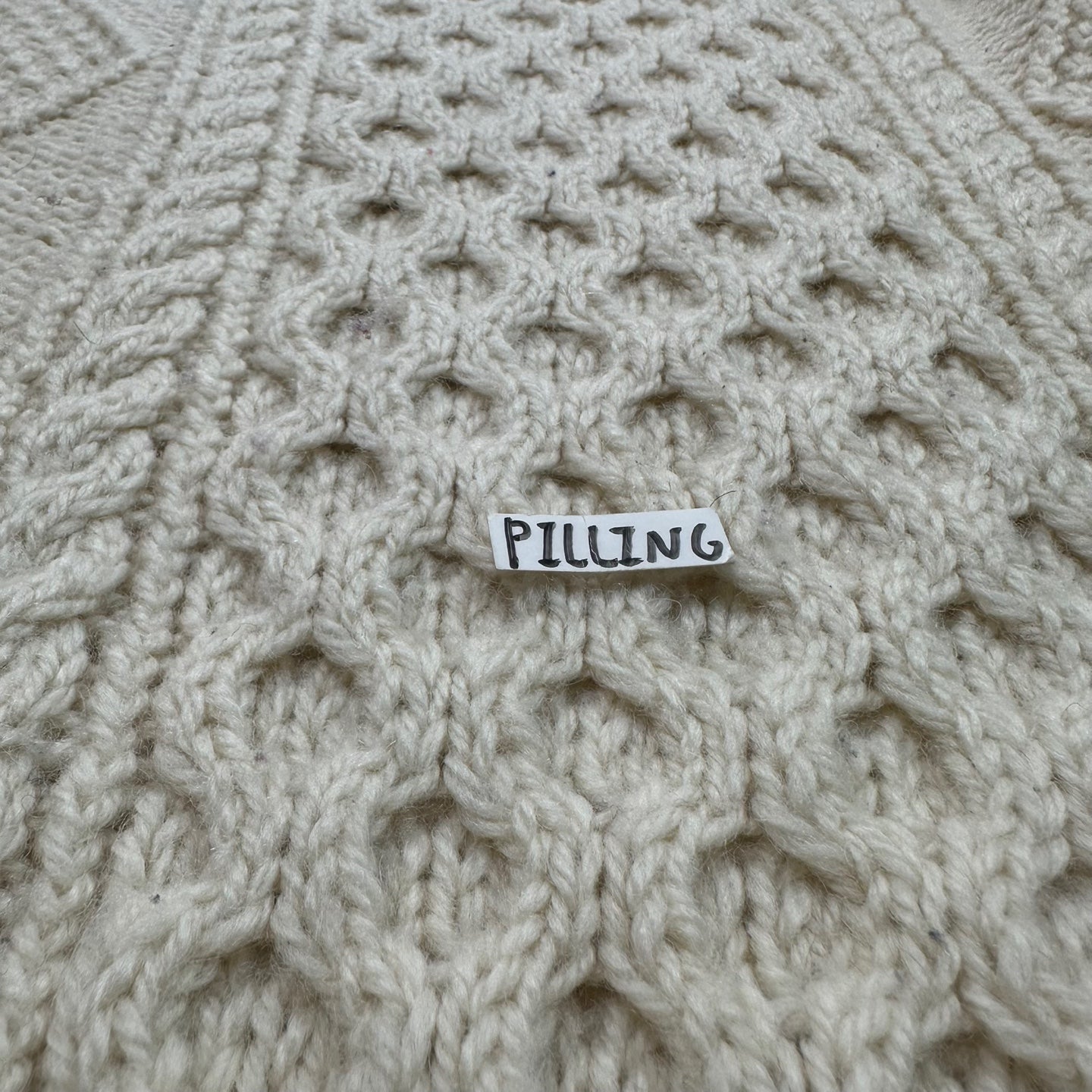 Vintage Cable Knit Cream Sweater